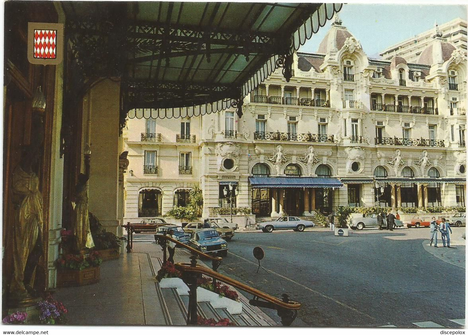 AB1619 Monaco - Hotel De Paris Depuis Le Perron Du Casino De Monte Carlo - Auto Cars Voitures / Non Viaggiata - Hotels