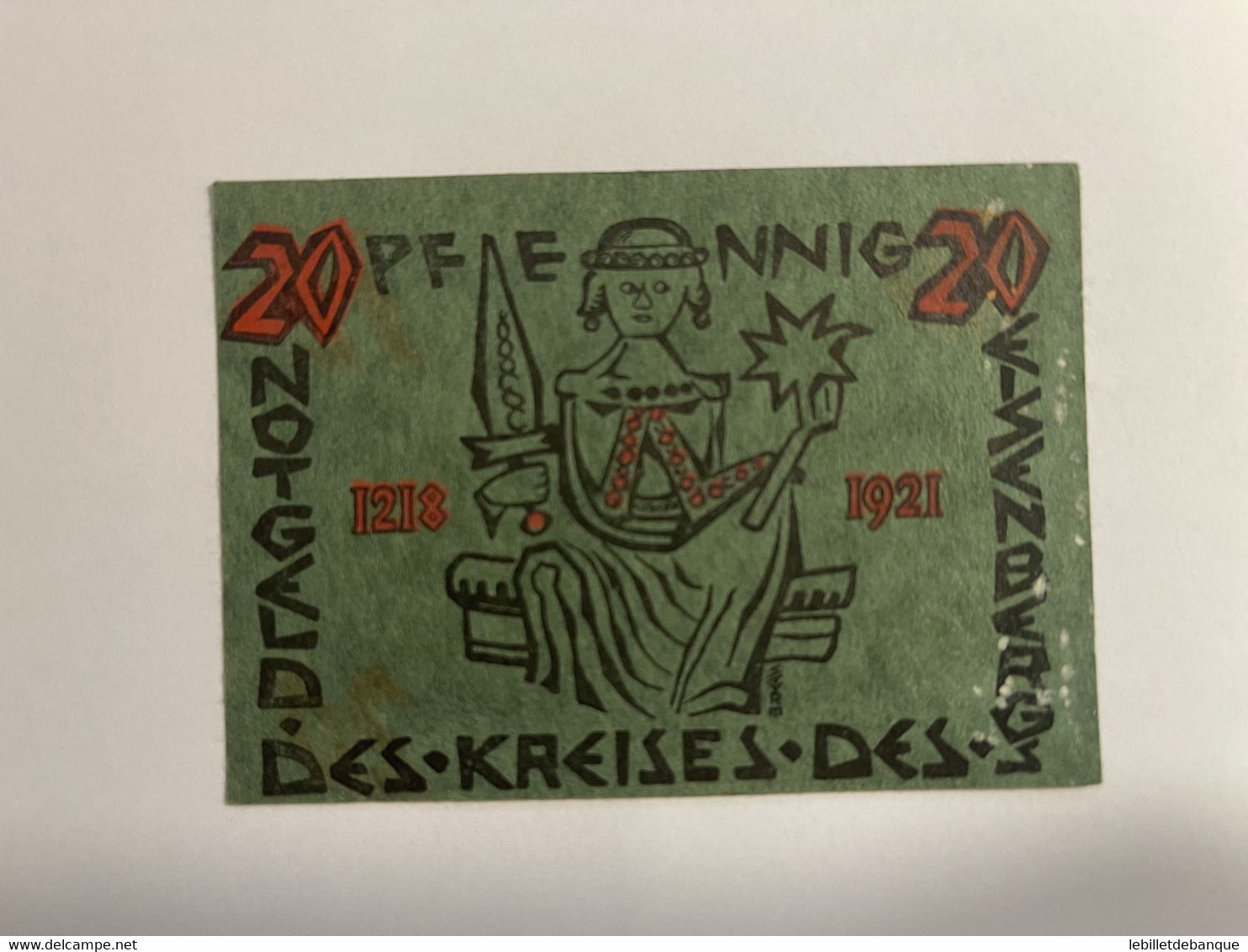 Allemagne Notgeld Corbach 20 Pfennig - Collections