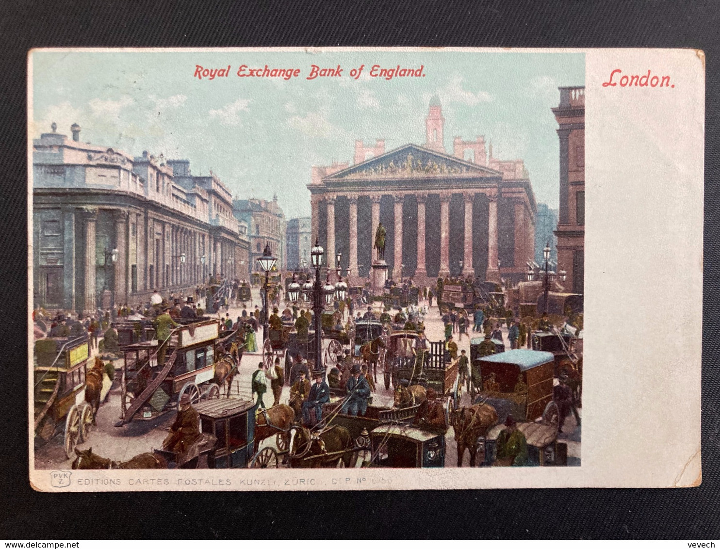 CP ROYAL EXCHANGE BANK OF ENGLAND TP ONE HALF PENNY OBL. SP 10 01 LEE-S + Arrivée PONT A MOUSSON (54) - Brieven En Documenten