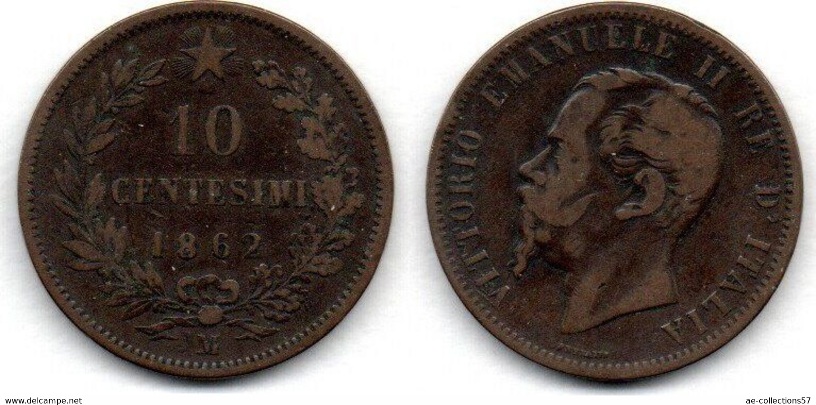 Italie - 10 Centesimi 1862 M TB - 1878-1900 : Umberto I.