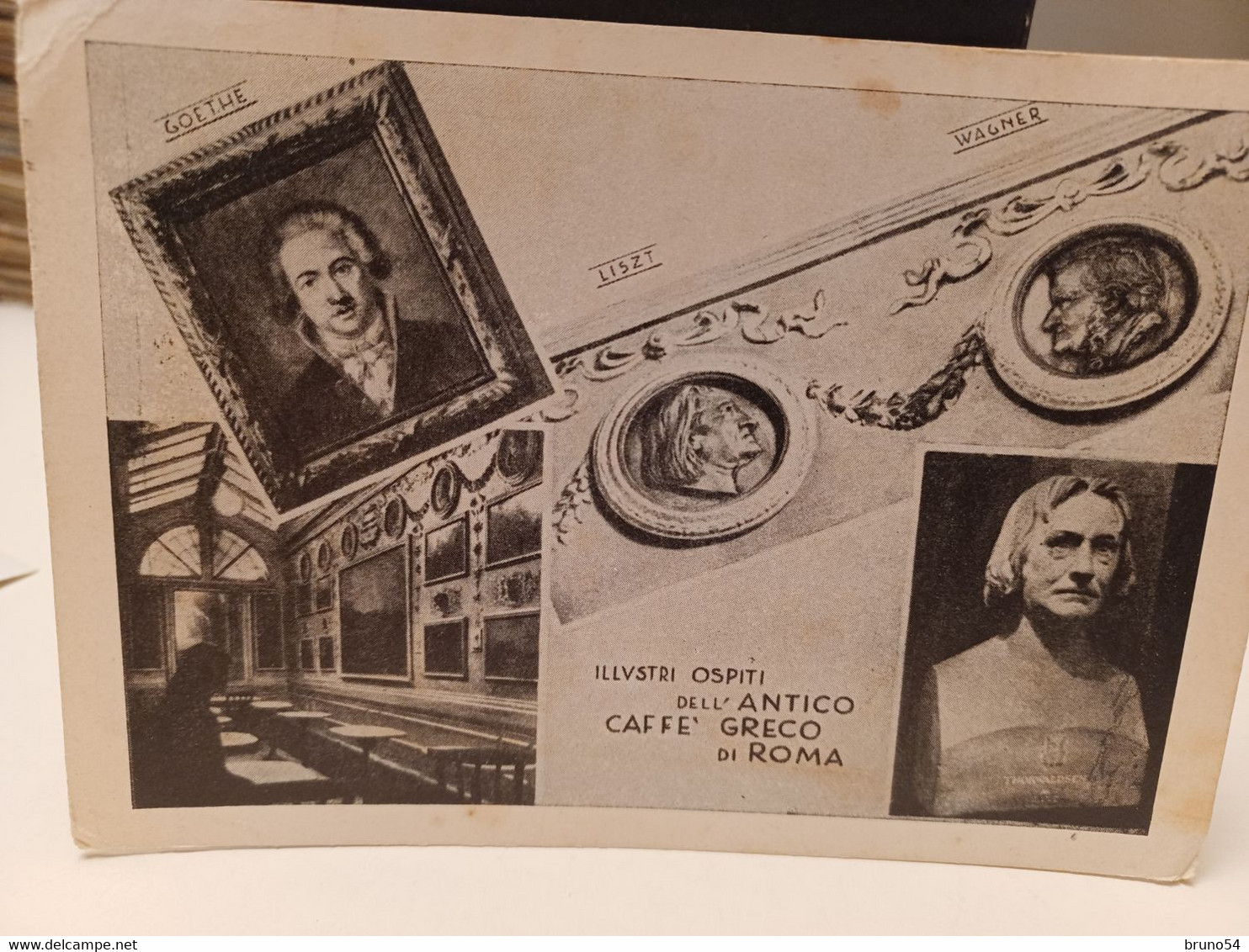 Cartolina Antico Caffè Greco Via Condotti Roma 1958 - Bar, Alberghi & Ristoranti