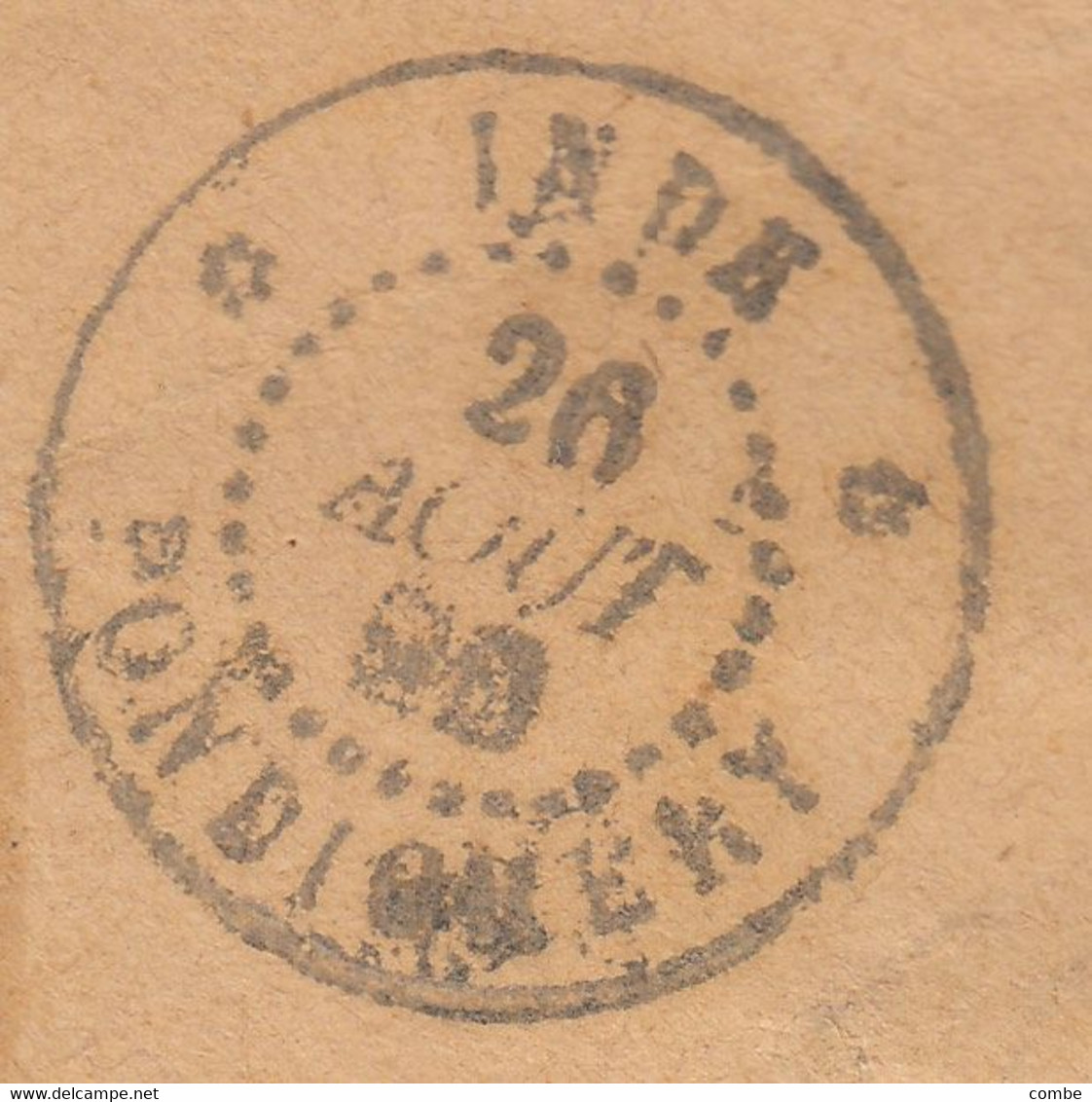 LETTRE.  INDE. 26 AOUT 1890.PONDICHERY POUR MARSEILLE. MODANE A PARIS. ALPHEE DUBOIS 10c + 40c ETAT.    /   2 - Brieven En Documenten