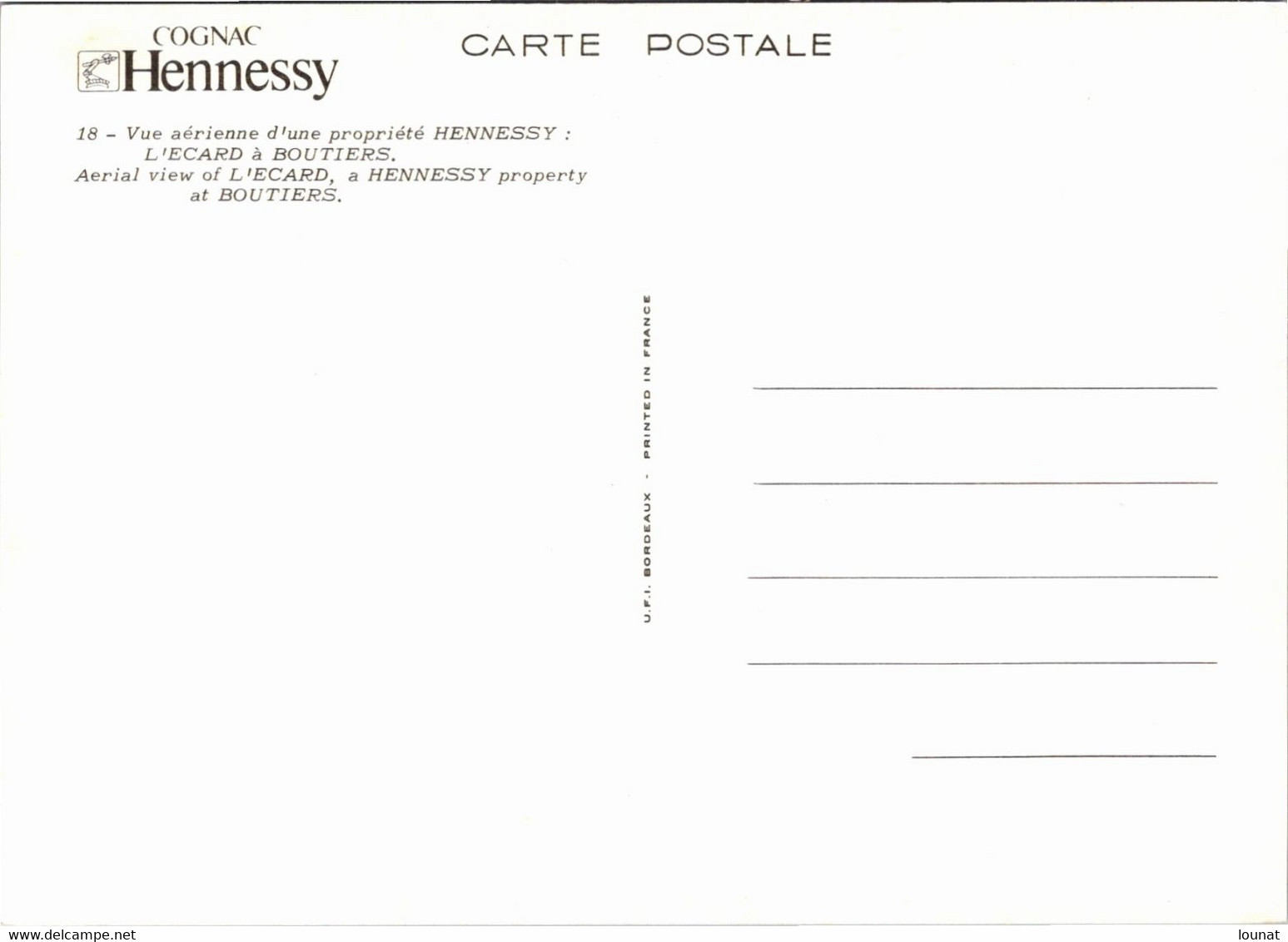 16 COGNAC - HENNESSY - Vue Aérienne D'une Propriété Hennessy L'Ecard à Boutiers - Vendange Vignoble - Cognac