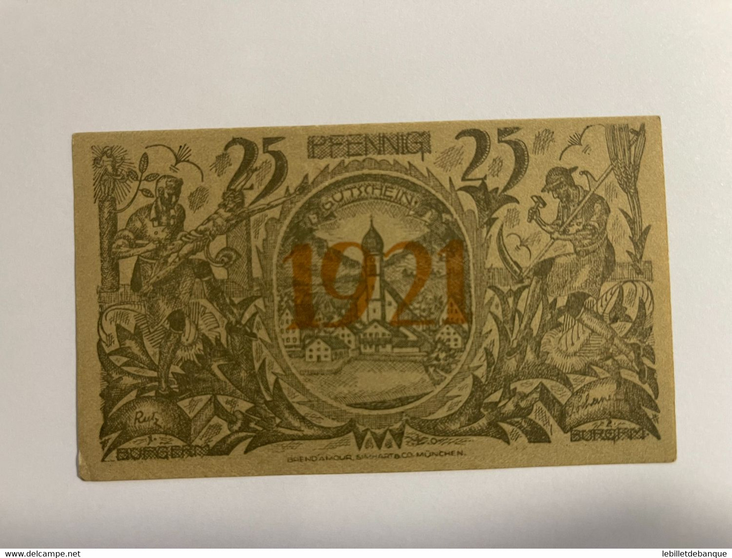 Allemagne Notgeld Oberammergau 25 Pfennig - Collections