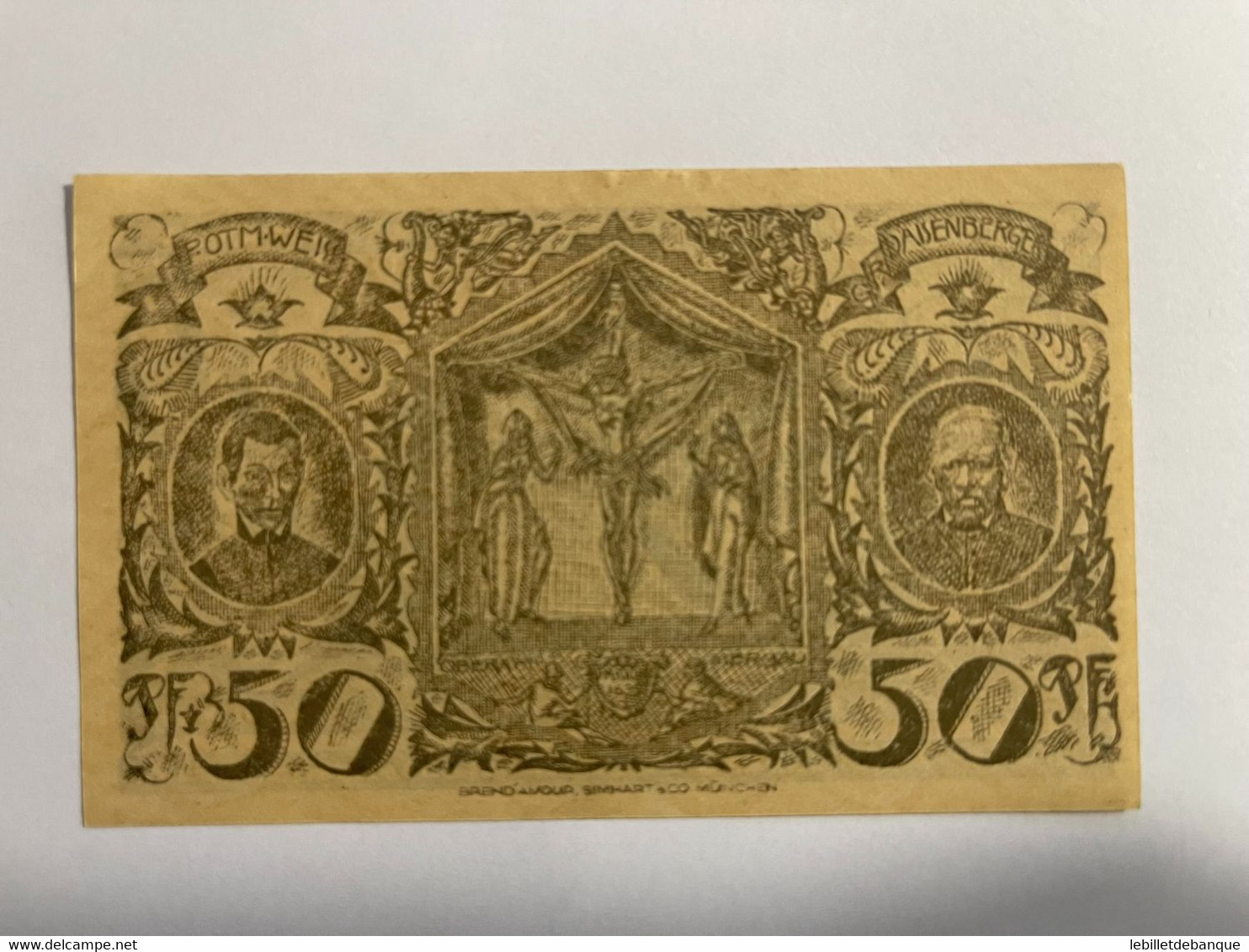 Allemagne Notgeld Oberammergau 50 Pfennig - Collections