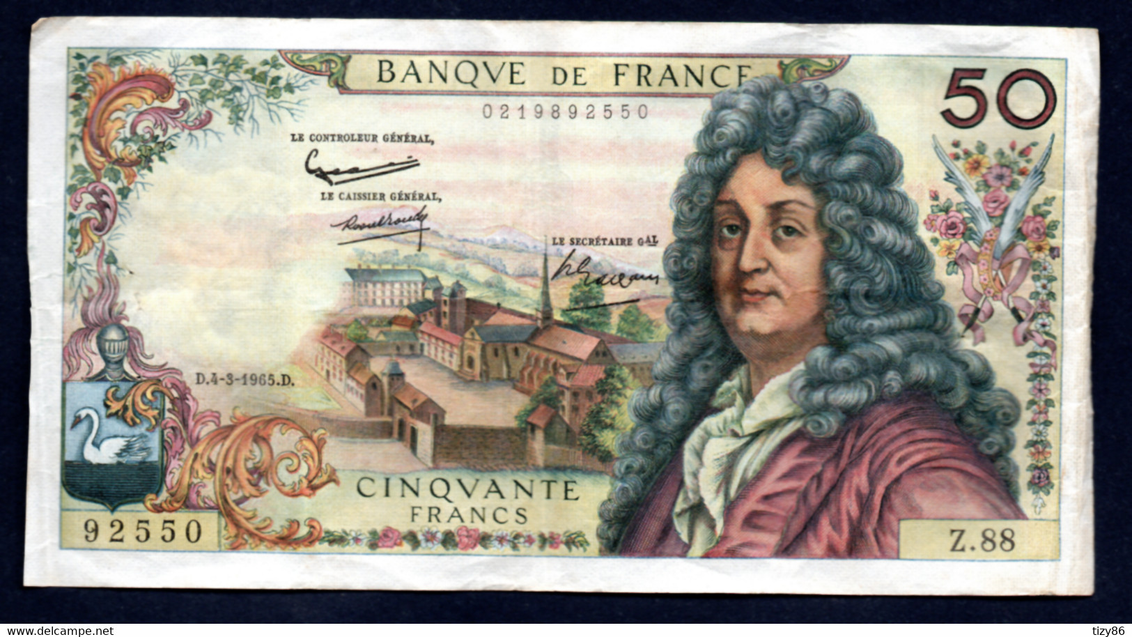 Banconota Francia 1965 50 Franchi - Unclassified