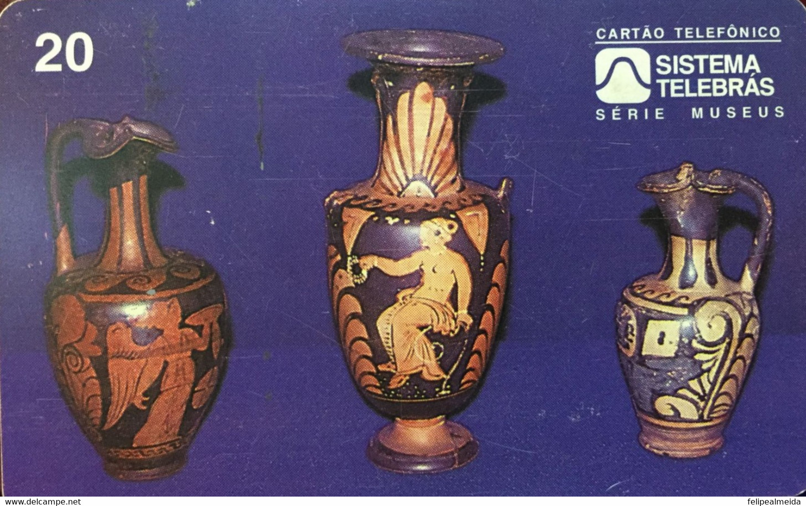 Phone Card Manufactured By Telebras - Series Museums - UFRJ National Museum - Greek Influenced Italian Ceramics - Cultural