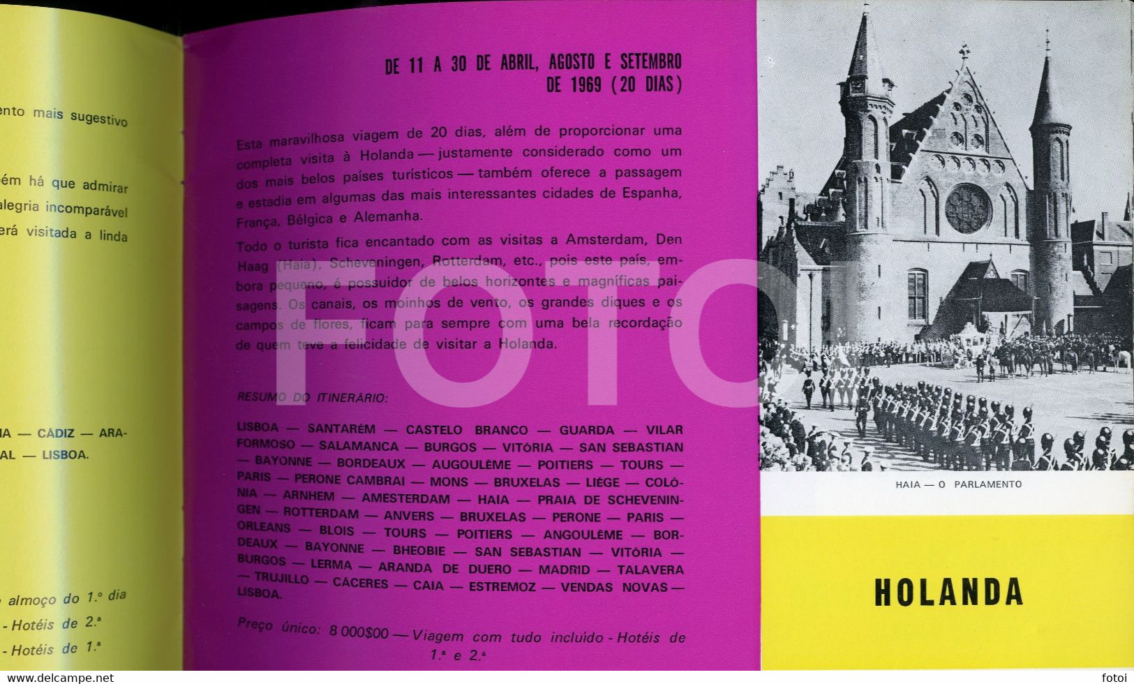 1969 PROGRAMA VIAGENS RODARTE AUTOCARRO BUS LEYLAND PORTUGAL CATALOGO - Europe