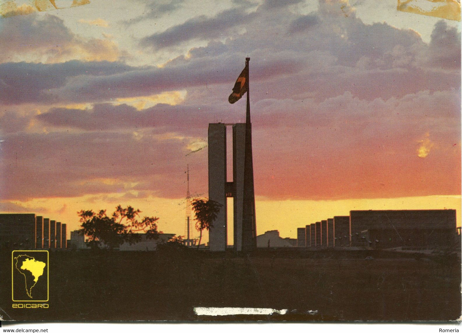 Brésil -  Brasilia - Anoitecer - Praça Trés Poderes - Ecrite, Timbrée - Mercator Nº 300-91 - DF - Brasilia