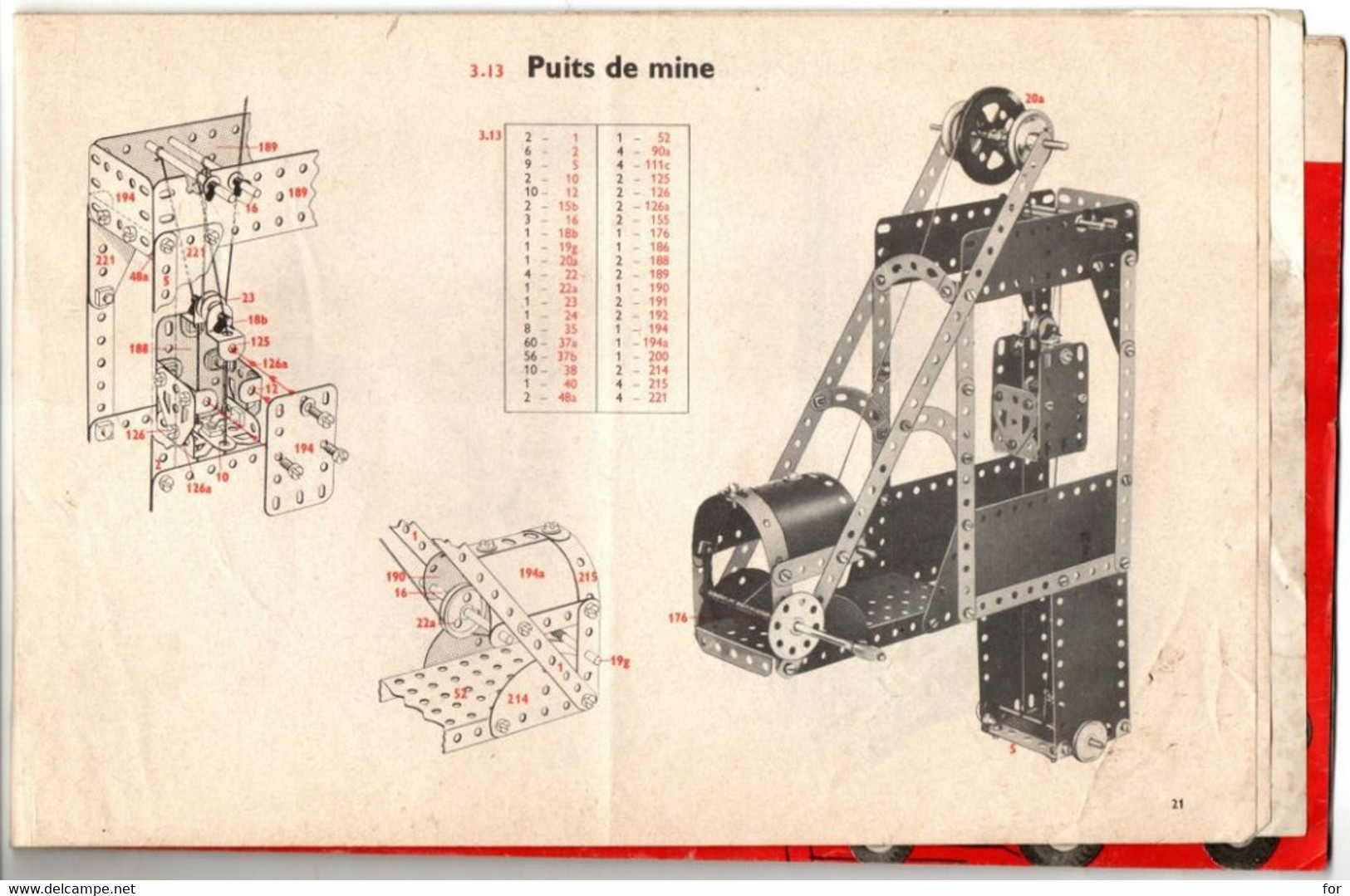 Publicité : MECCANO : Livre - Manuel D'instructions Pour Boîtes 2 Et 3 - Meccano