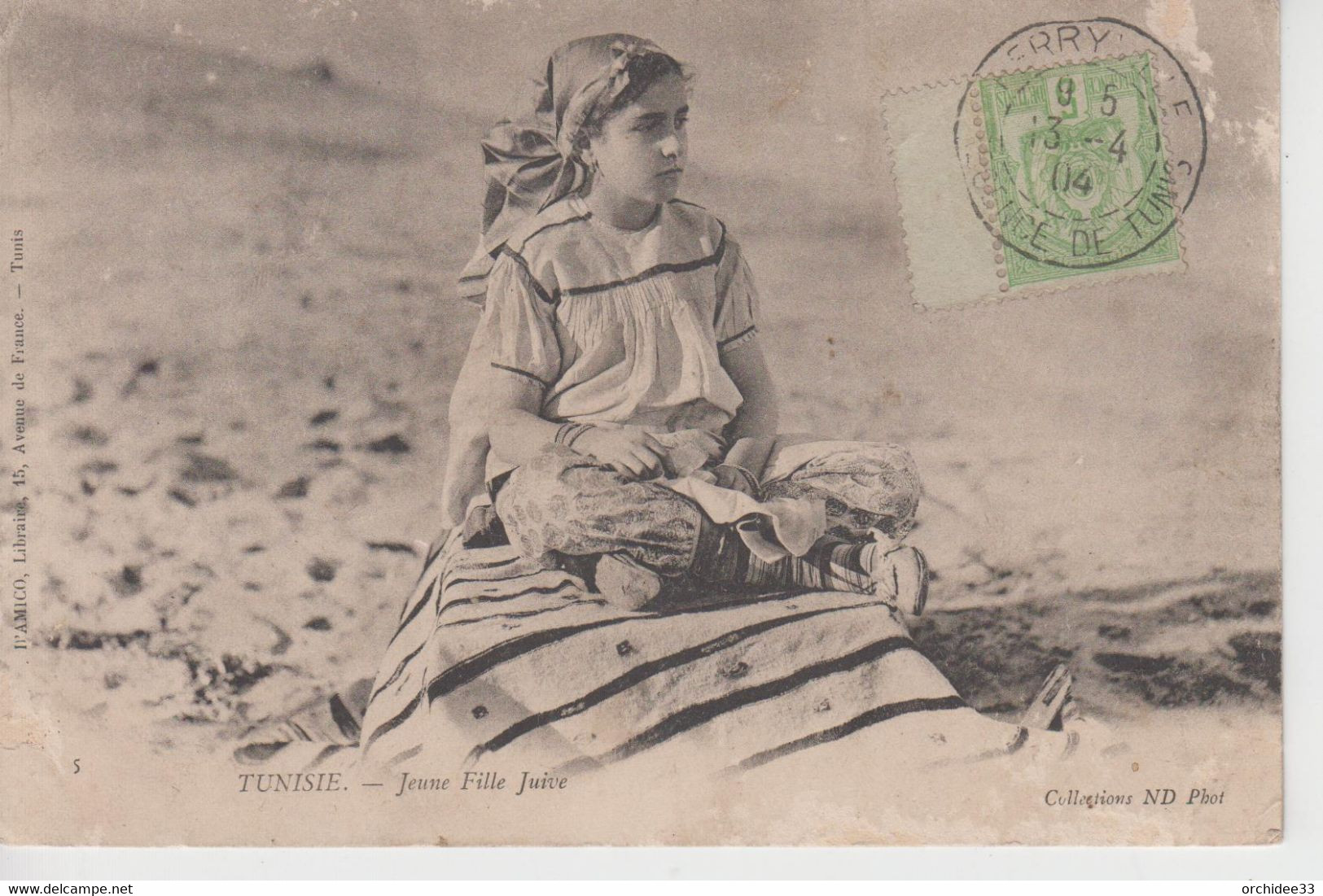 CPA Tunisie - Jeune Fille Juive (en Joli Plan) - Tunesien