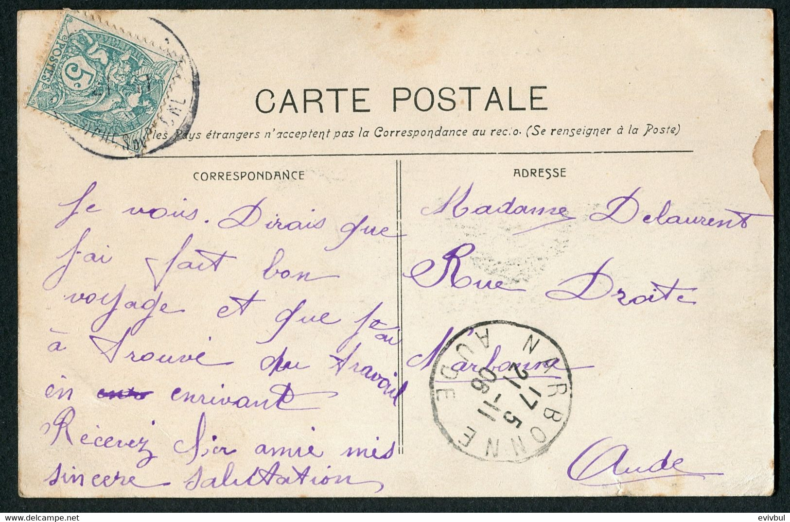 Carte Postale Ancienne 1906 Saint Louis Du Rhône (13) Groupe De Boeufs Sur Les Bords Du Rhône - Saint-Louis-du-Rhône
