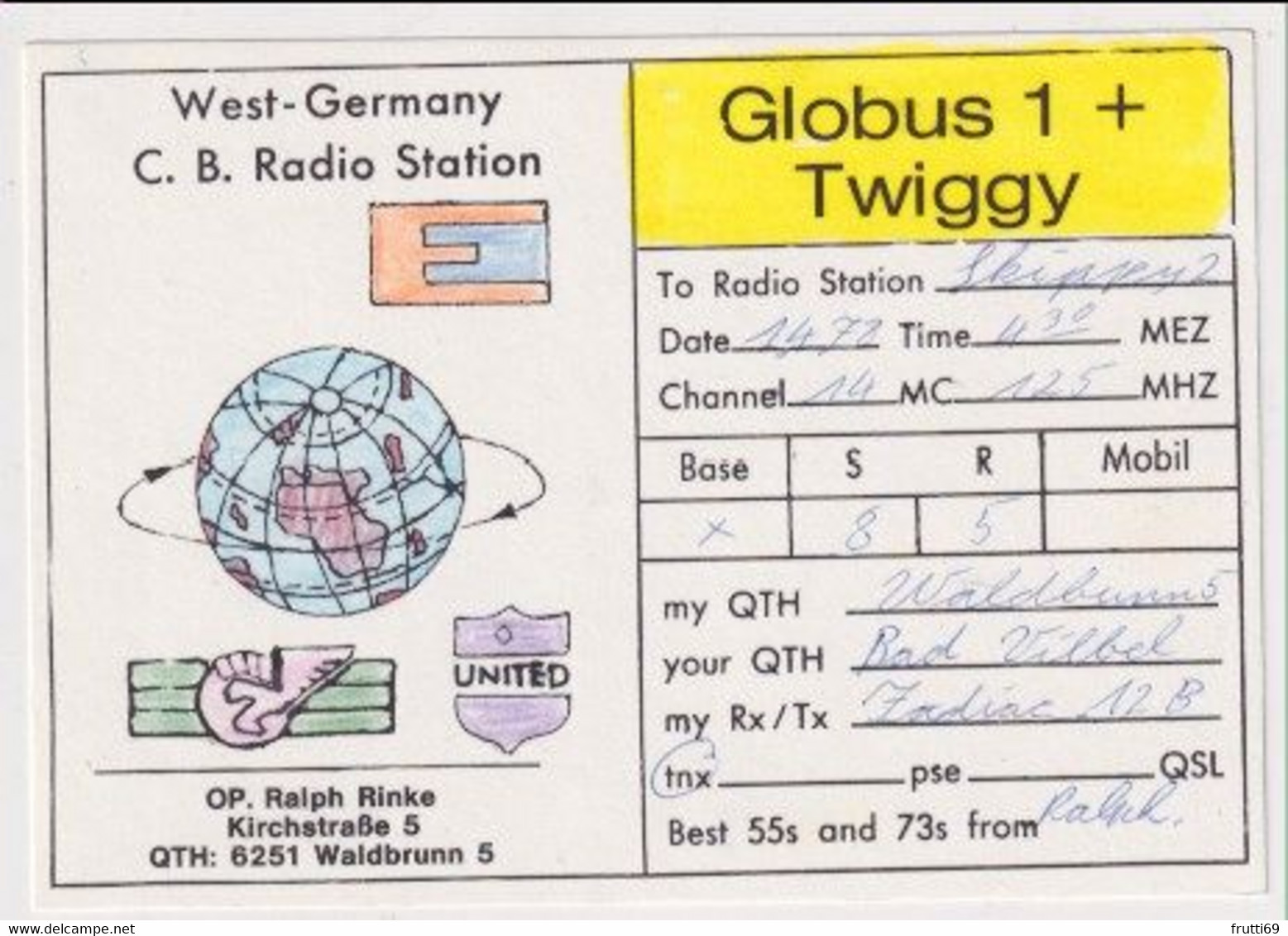 AK 037306 QSL - Germany - Waldbrunn - Radio