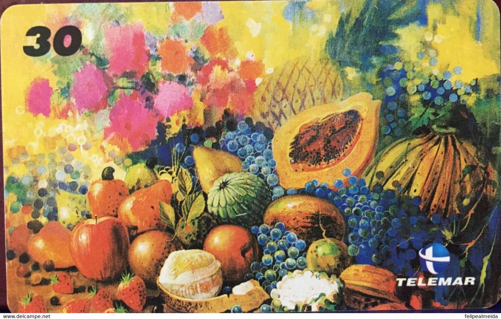 Phone Card Manufactured By Telemar In 2000 - Series Still Life - Fruits Of The Earth - Pittura