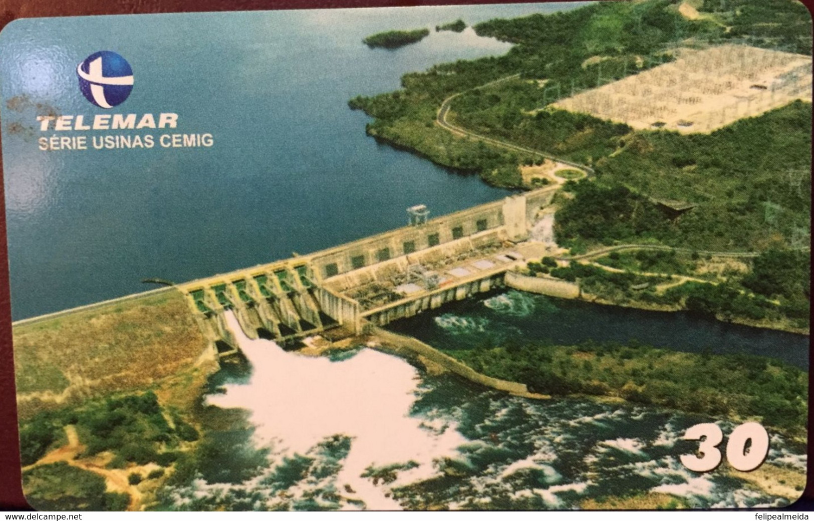 Telephone Card Manufactured By Telemar Um 2001 - Cemig Series Hydroelectric Power Plant Jaguara - Sacramento - Minas Ger - Montagne