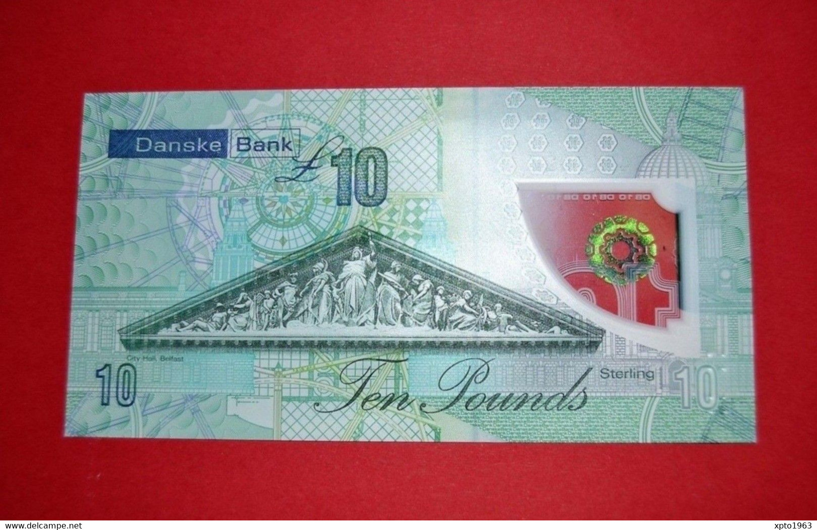 Northern IRELAND - Danske Bank 10 Pounds, 2017(2019), P-NEW, Polymer, UNC - 10 Pounds