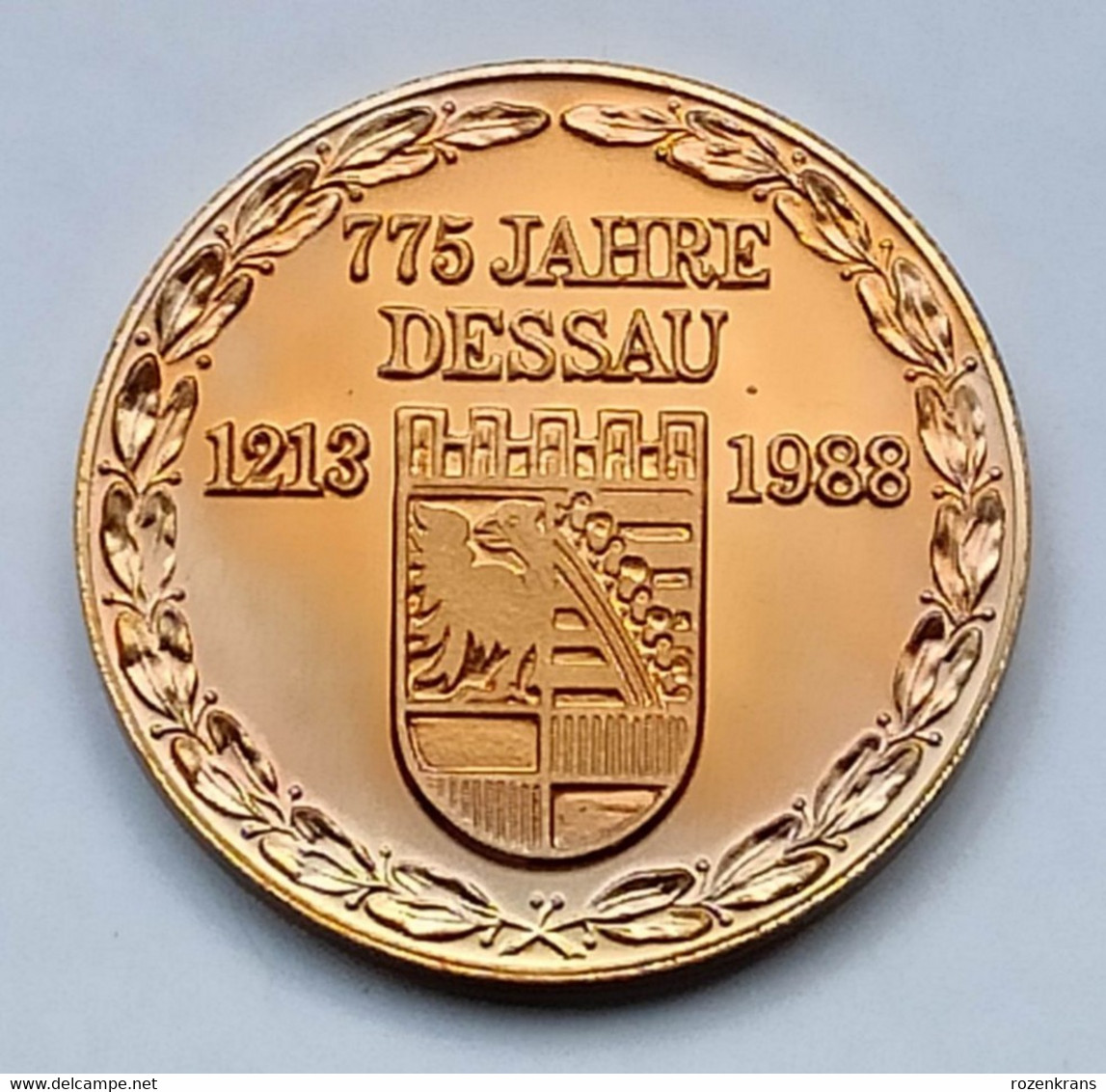 Old Medal DDR, Dessau Medaille Ancienne 1988 775 Jahrfeier Dessau - Hugo Junkers (1859-1935) Deutschland Germany - Sonstige & Ohne Zuordnung