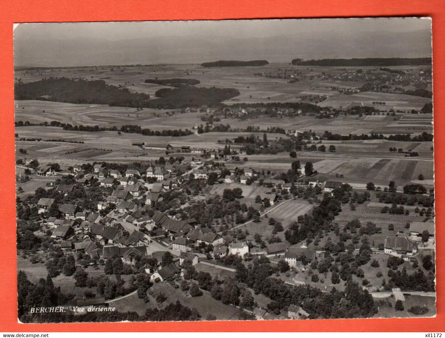 NAE-09 Vue Aérienne De Bercher Gros-de-Vaud Circulé 1967  Deriaz 10111 GF - Bercher