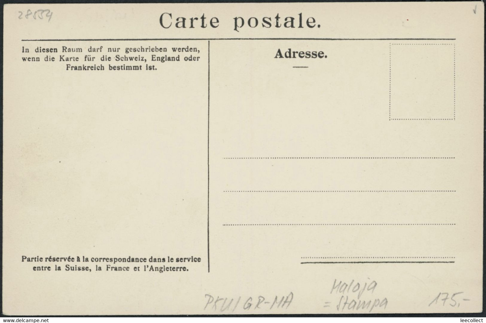 Suisse - GR Maloja - Postkutsche - Stampa - Stampa