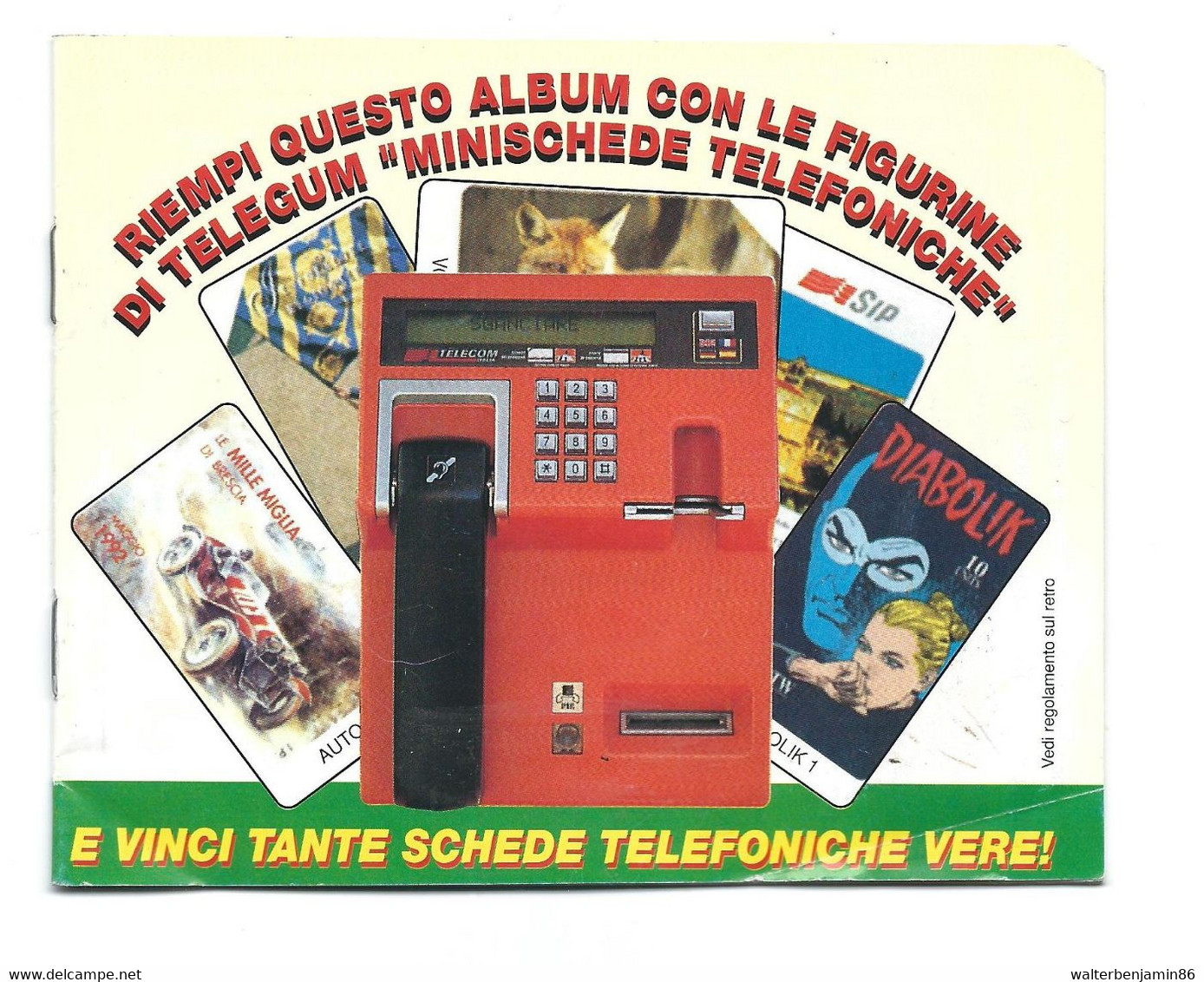 ALBUM TELEGUM PER FIGURINE MINI SCHEDE TELEFONICHE VUOTO GADGET - To Identify