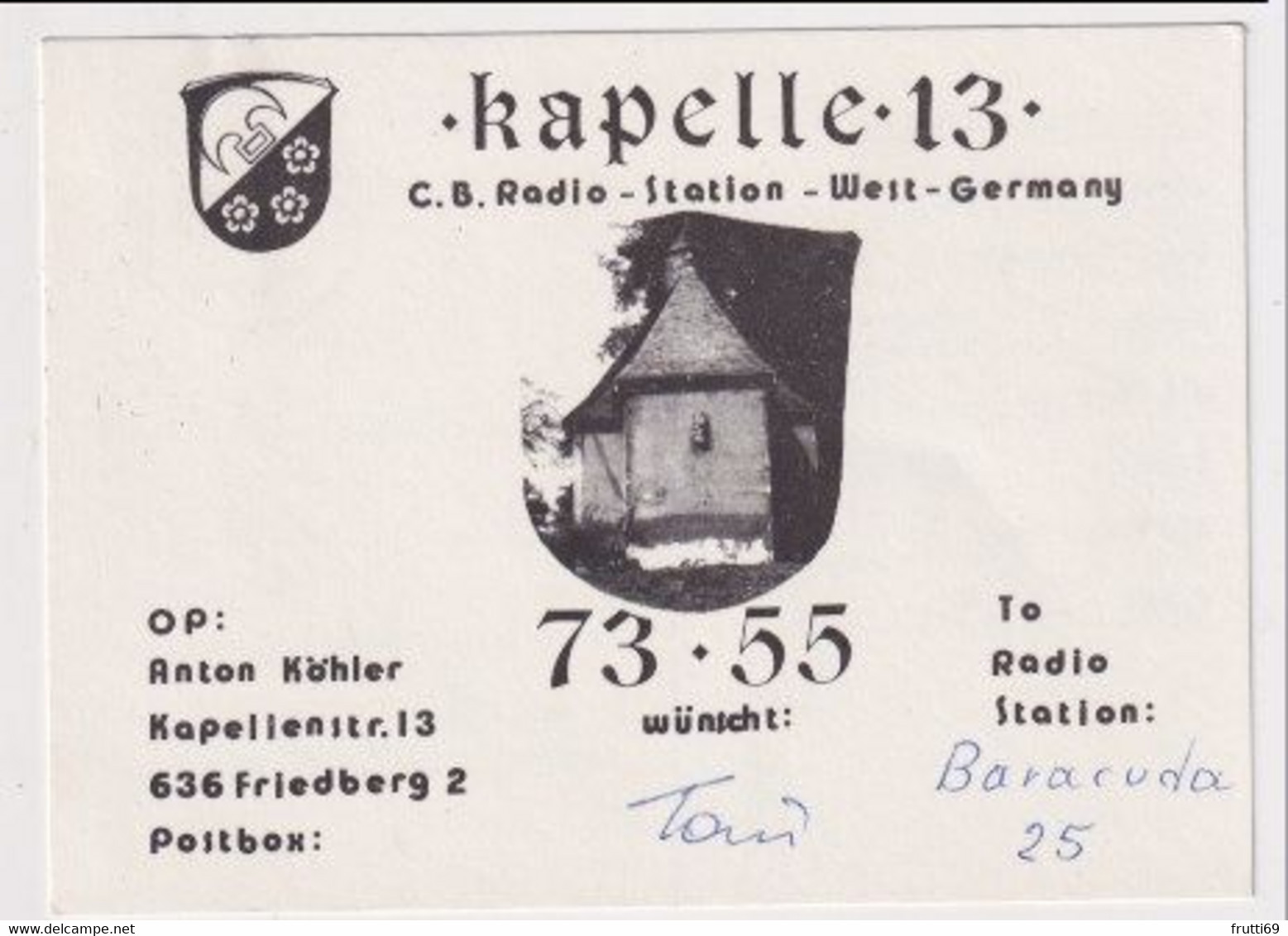 AK 037331 QSL - Friedberg - Radio