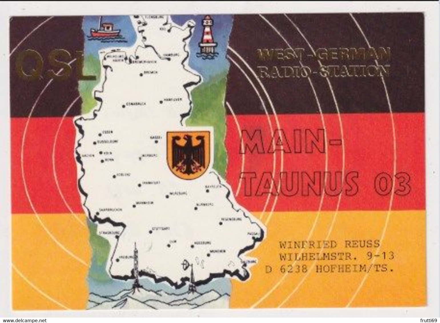 AK 037355 QSL - Germany - Hofheim / Ts. - Radio