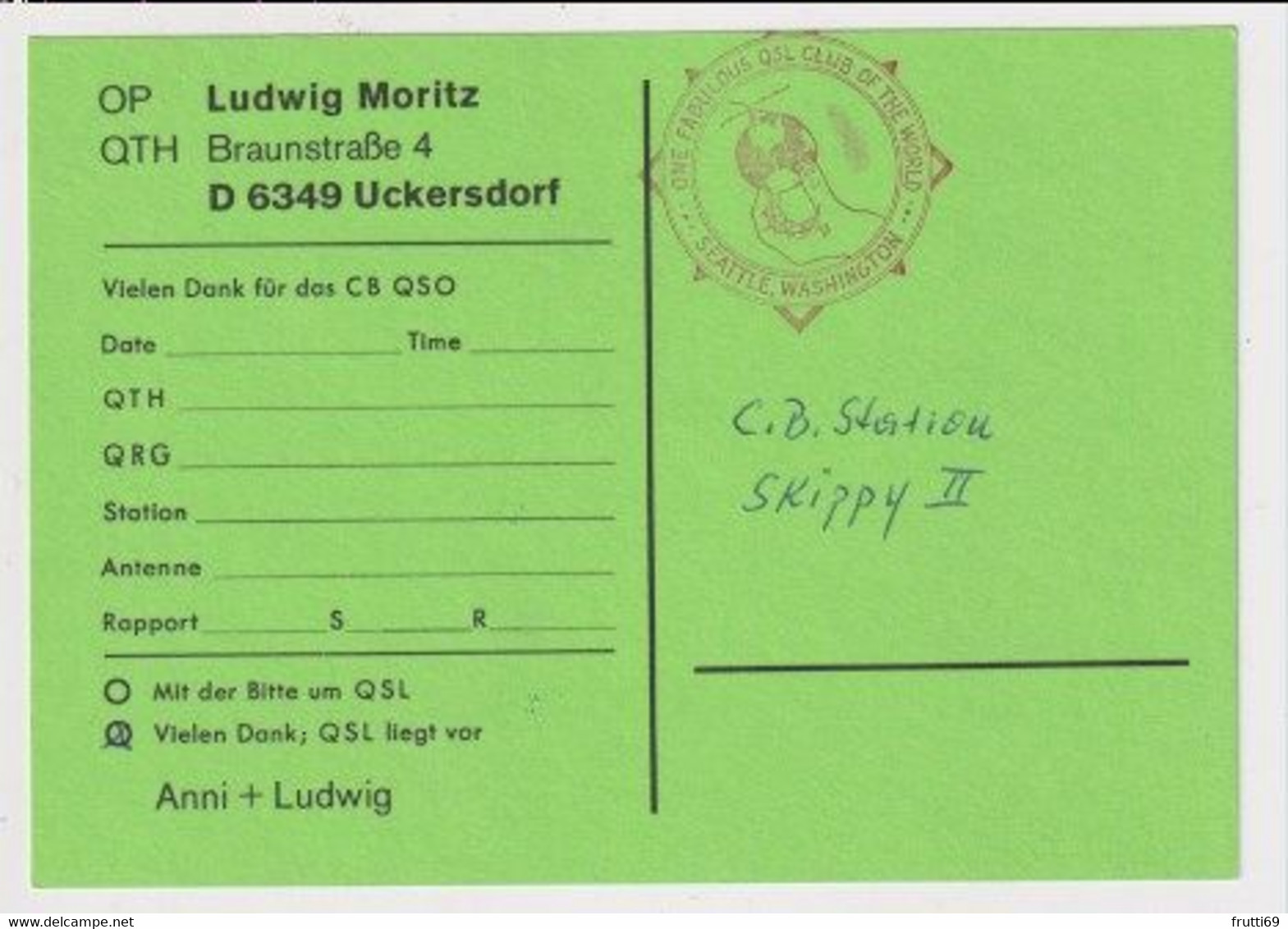 AK 037358 QSL - Germany - Uckersdorf - Radio