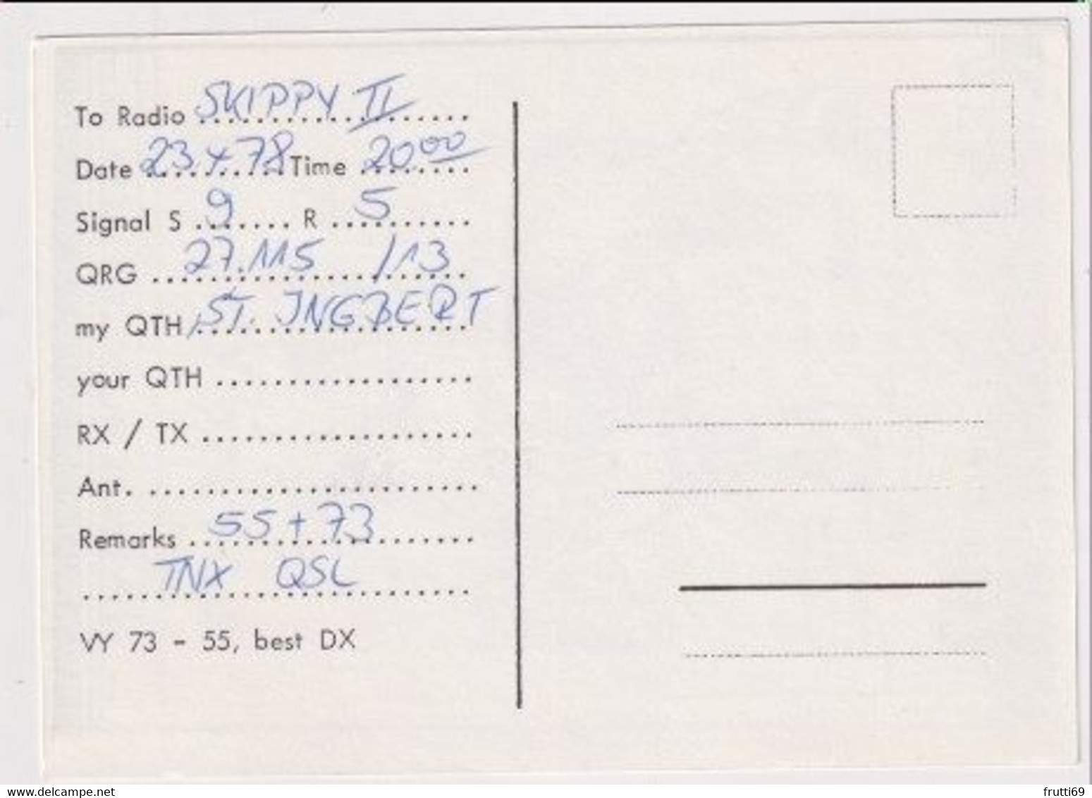 AK 037419 QSL - Germany - St. Ingbert - Radio