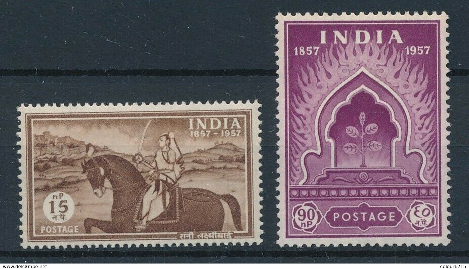 India 1957 The 100th Anniversary Of The Indian Mutiny Stamps 2v MNH - Nuevos