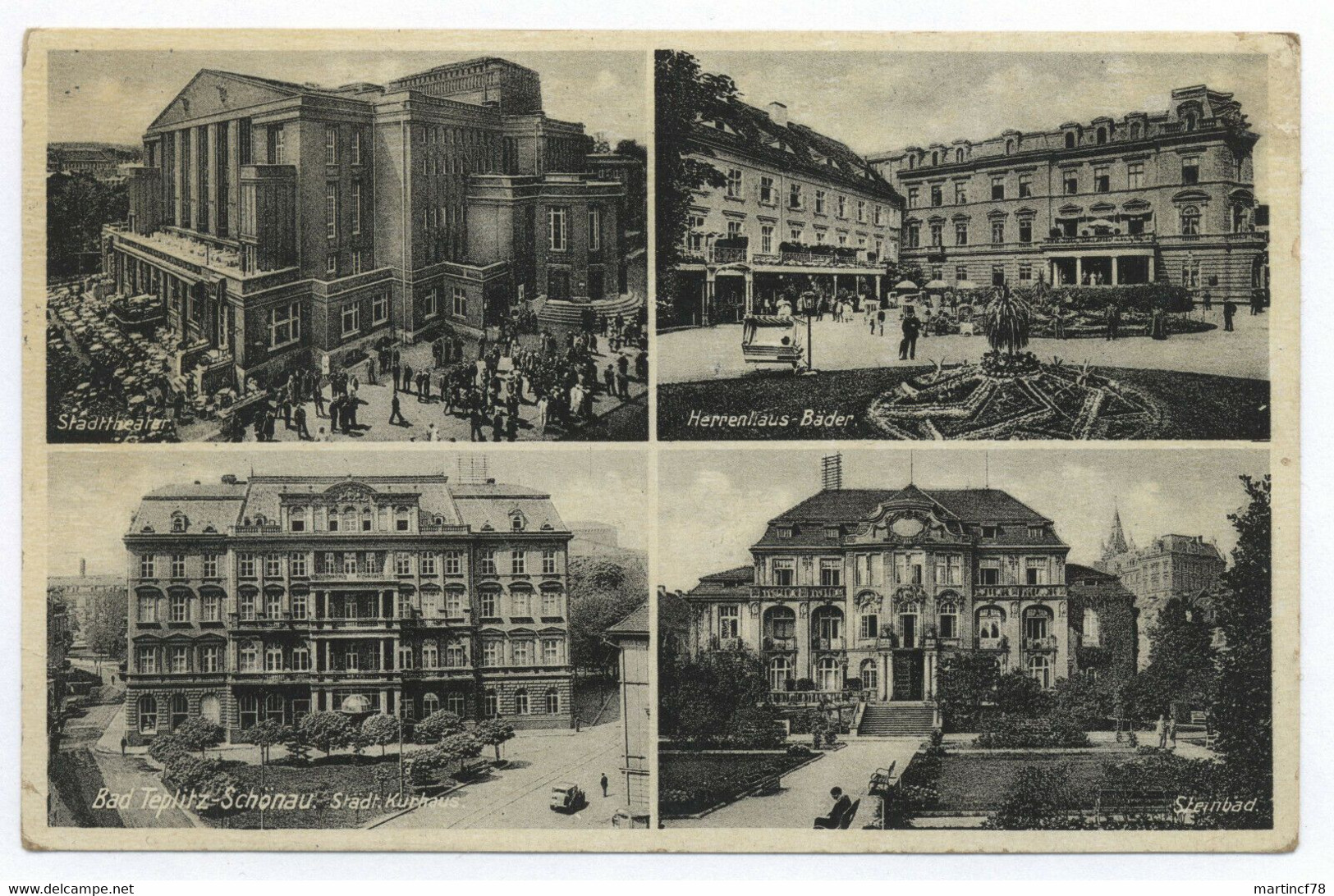 Sudetenland Bad Teplitz-Schönau Städt. Kurhaus Stadttheater Herrenhaus Teplice - Sudeten