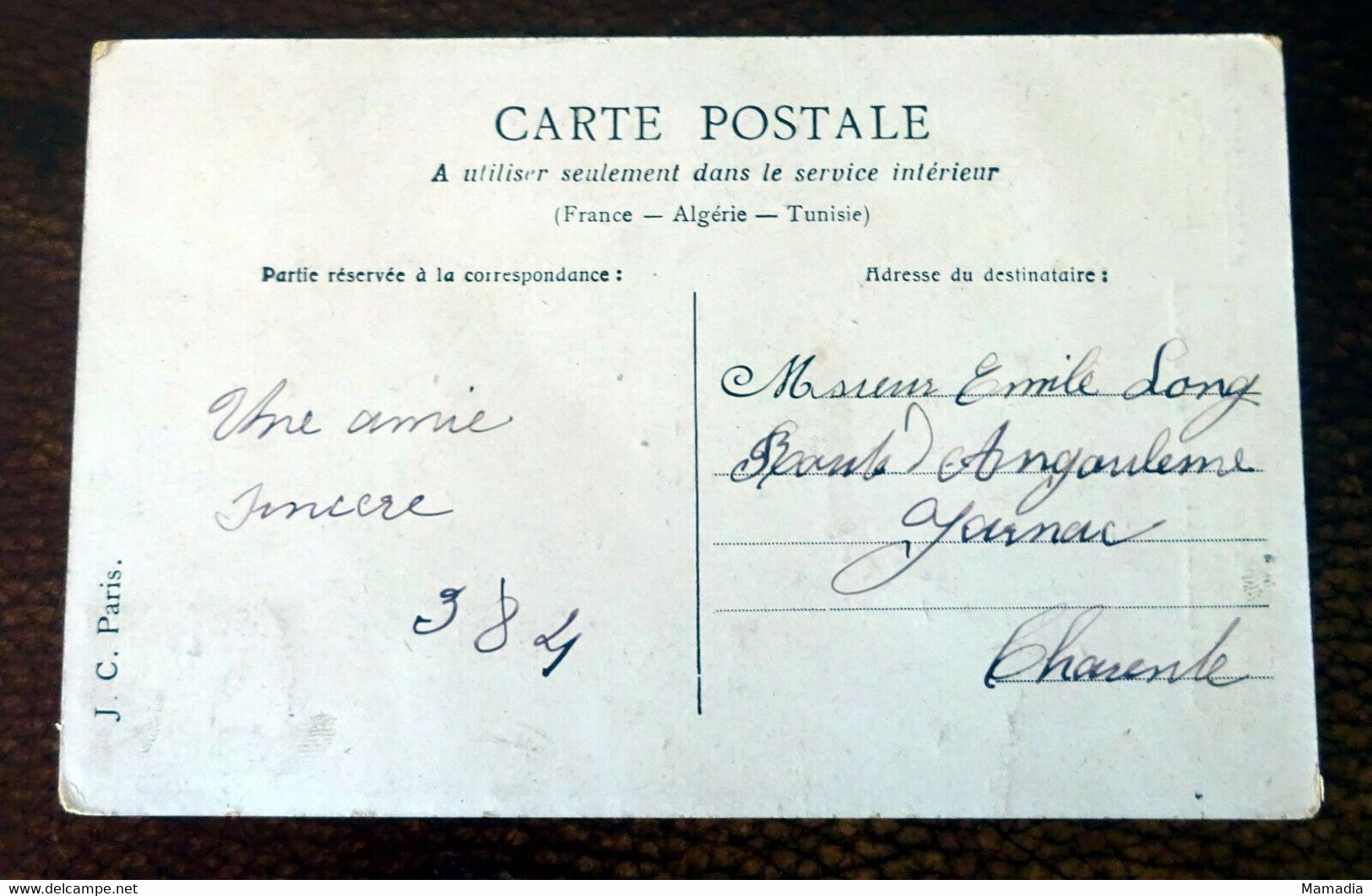 CARTE POSTALE ANCIENNE LA LECON DE BICYCLETTE LOT DE 5 CARTES OBLITEREES 1920??