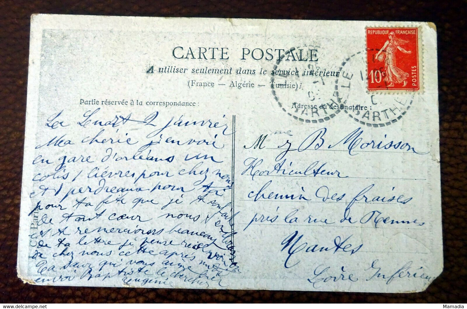 CARTE POSTALE ANCIENNE LA LECON DE BICYCLETTE LOT DE 5 CARTES OBLITEREES 1920??