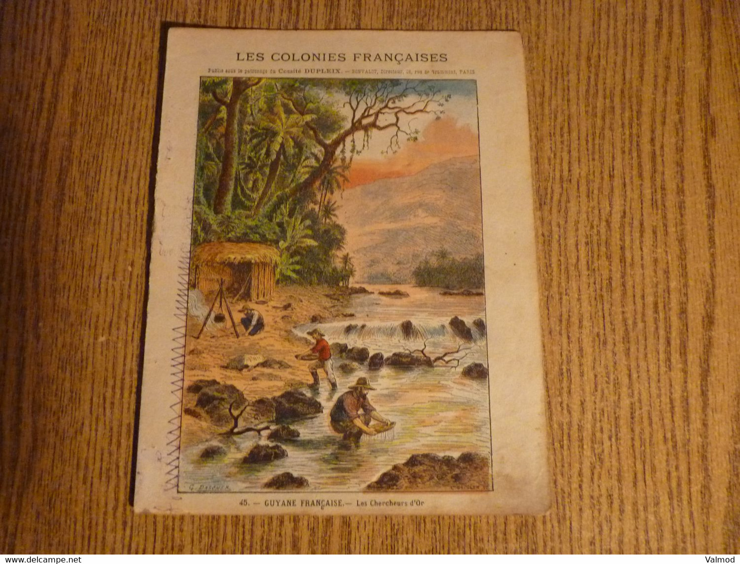 Protège-Cahier/Couverture "Les Colonies Françaises- Guyane"-Voir Détail Sur Photos- Format Plié 22,5 X 17,5 Cm Environ. - Protège-cahiers