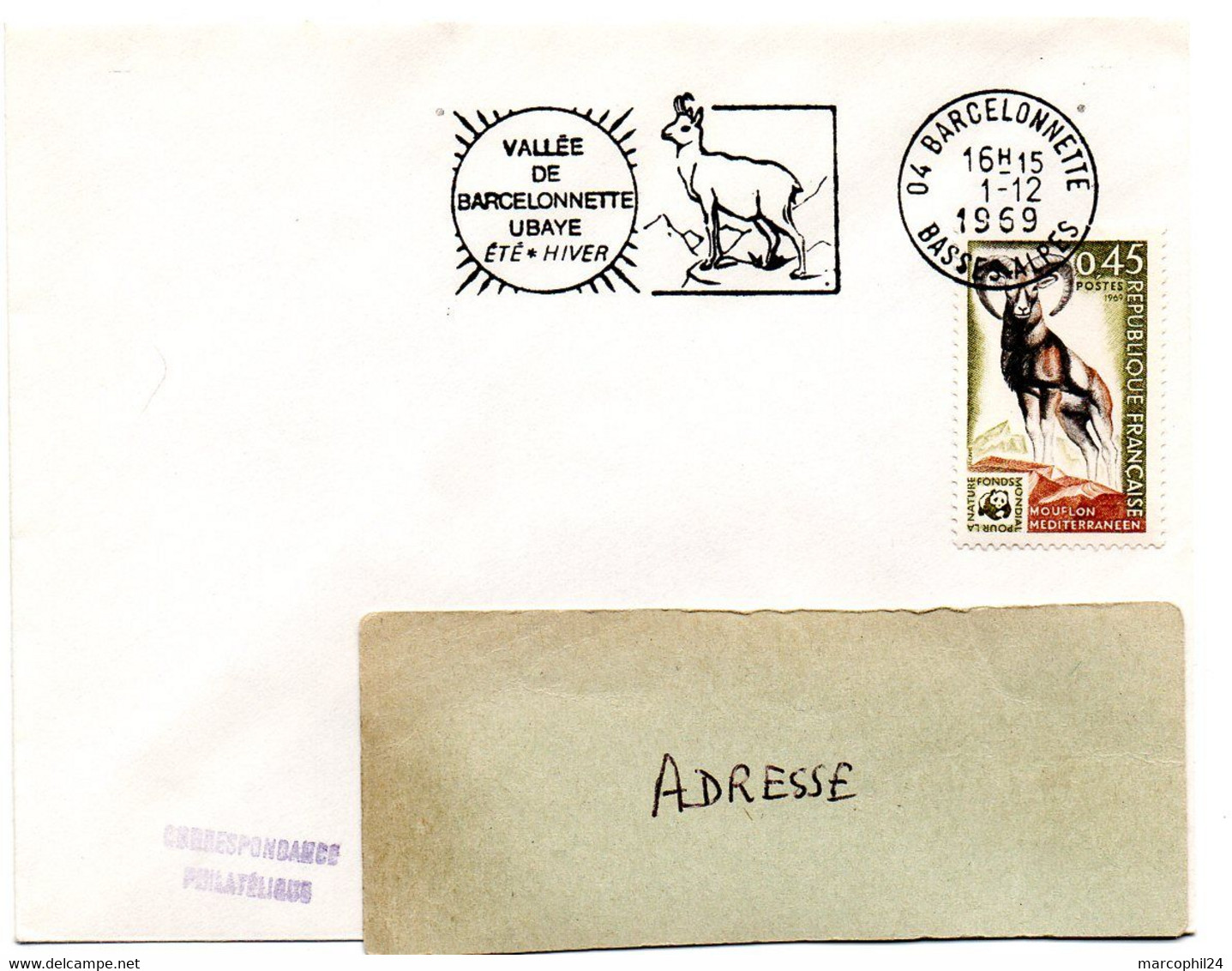 BASSES ALPES - Dépt N° 04 = BARCELONNETTE 1969 = FLAMME CONCORDANTE = SECAP Illustrée ' UBAYE' - Mechanical Postmarks (Advertisement)