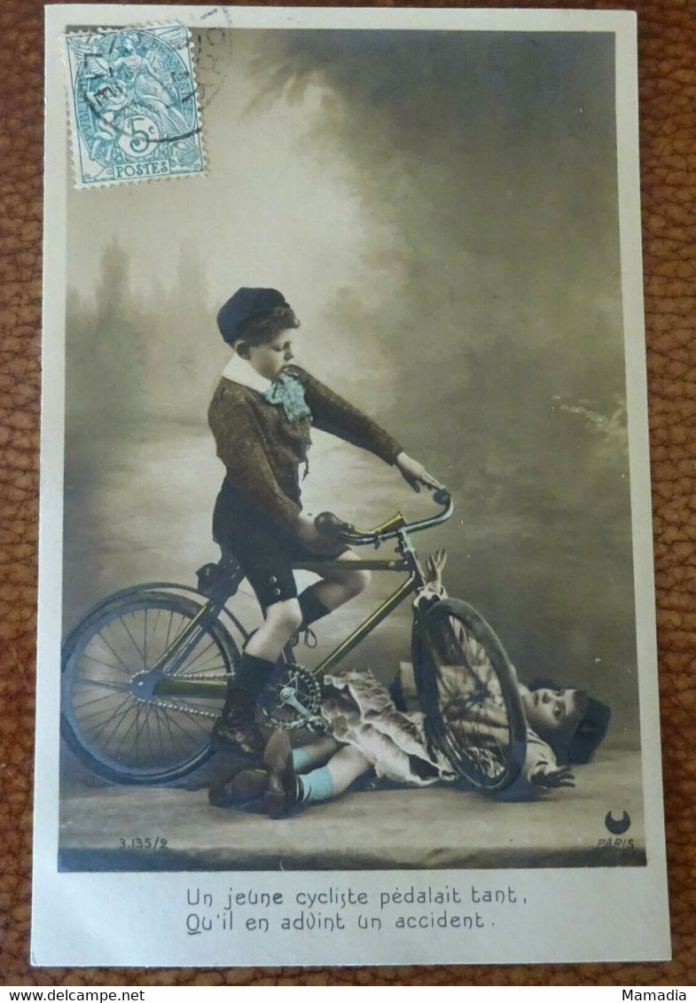 CARTE POSTALE ANCIENNE Série IDYLLE ENFANTINE LOT DE 5 CARTES ANNEES 1920 ? - Verzamelingen & Reeksen