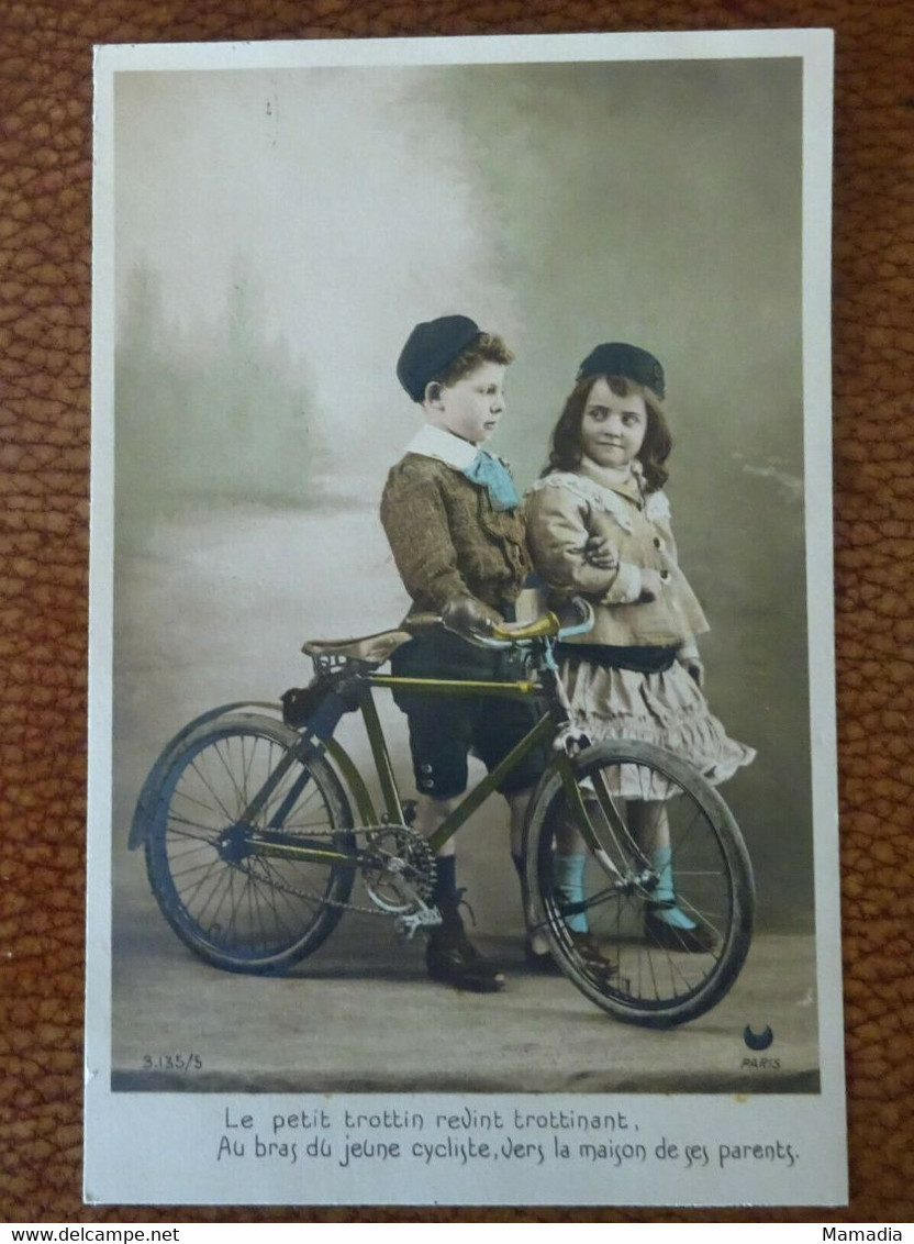 CARTE POSTALE ANCIENNE Série IDYLLE ENFANTINE LOT DE 5 CARTES ANNEES 1920 ?