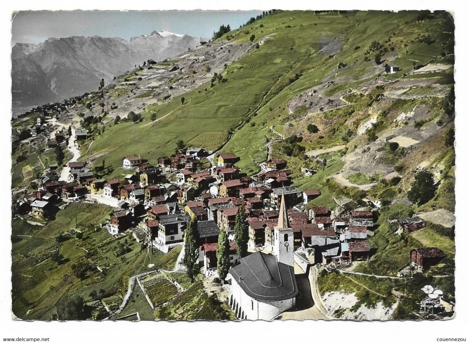 R  1062 SAINT-MARTIN VALAIS  1961  VUE AERIENNE - Saint-Martin