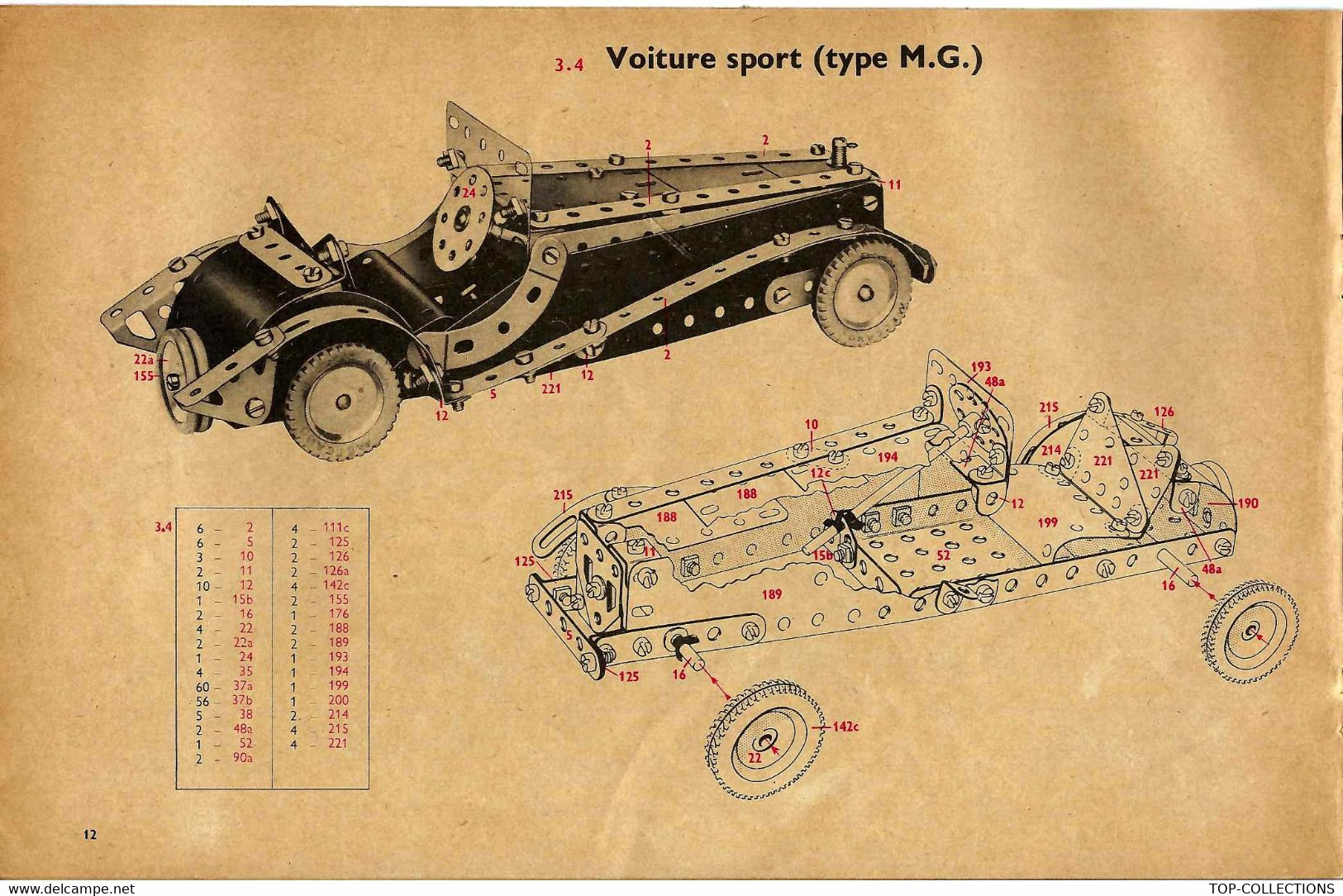 CATALOGUE MECCANO MANUEL INSTRUCTIONS 2 ET 3 COMPLET COUVERTURE ET FASCICULE DE 24 PAGES BON ETAT VOIR DESCRIP - Meccano