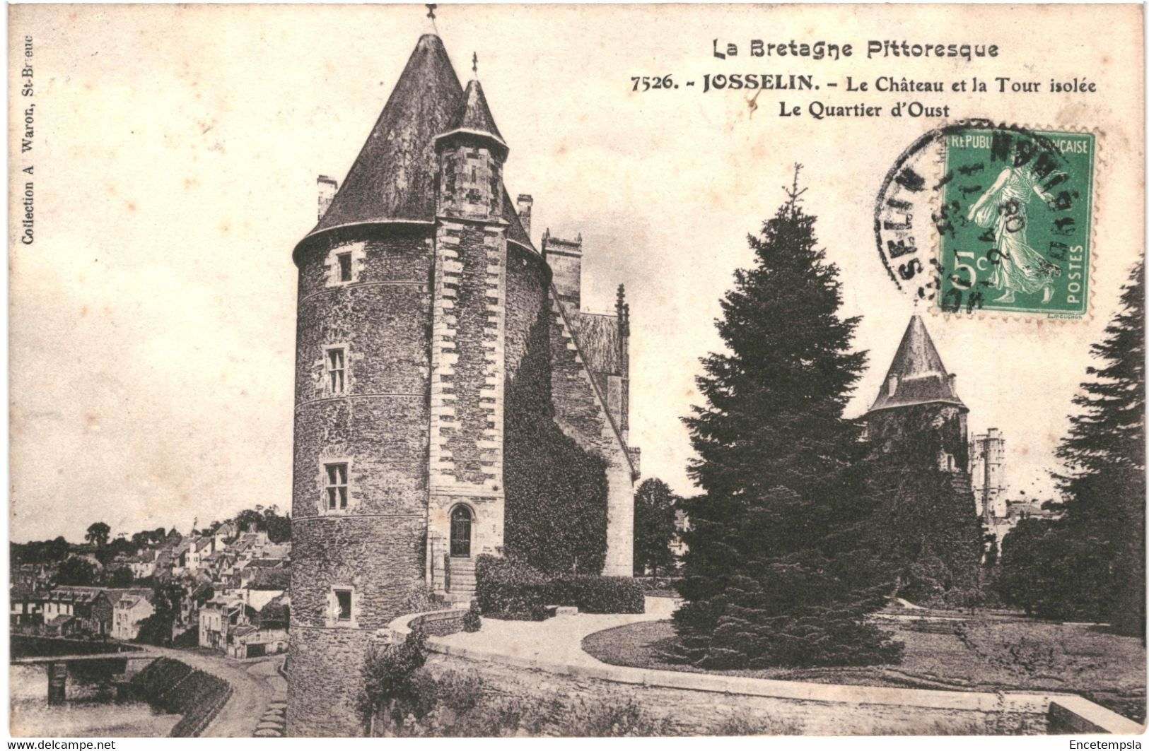 CPA Carte Postale France  Josselin Château Et Tour Isolée  1908 VM45413+ - Josselin