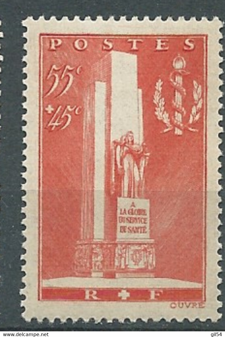 France Yvert N° 393  *     Trace De Charnière   -  Bip 102 06 - Unused Stamps