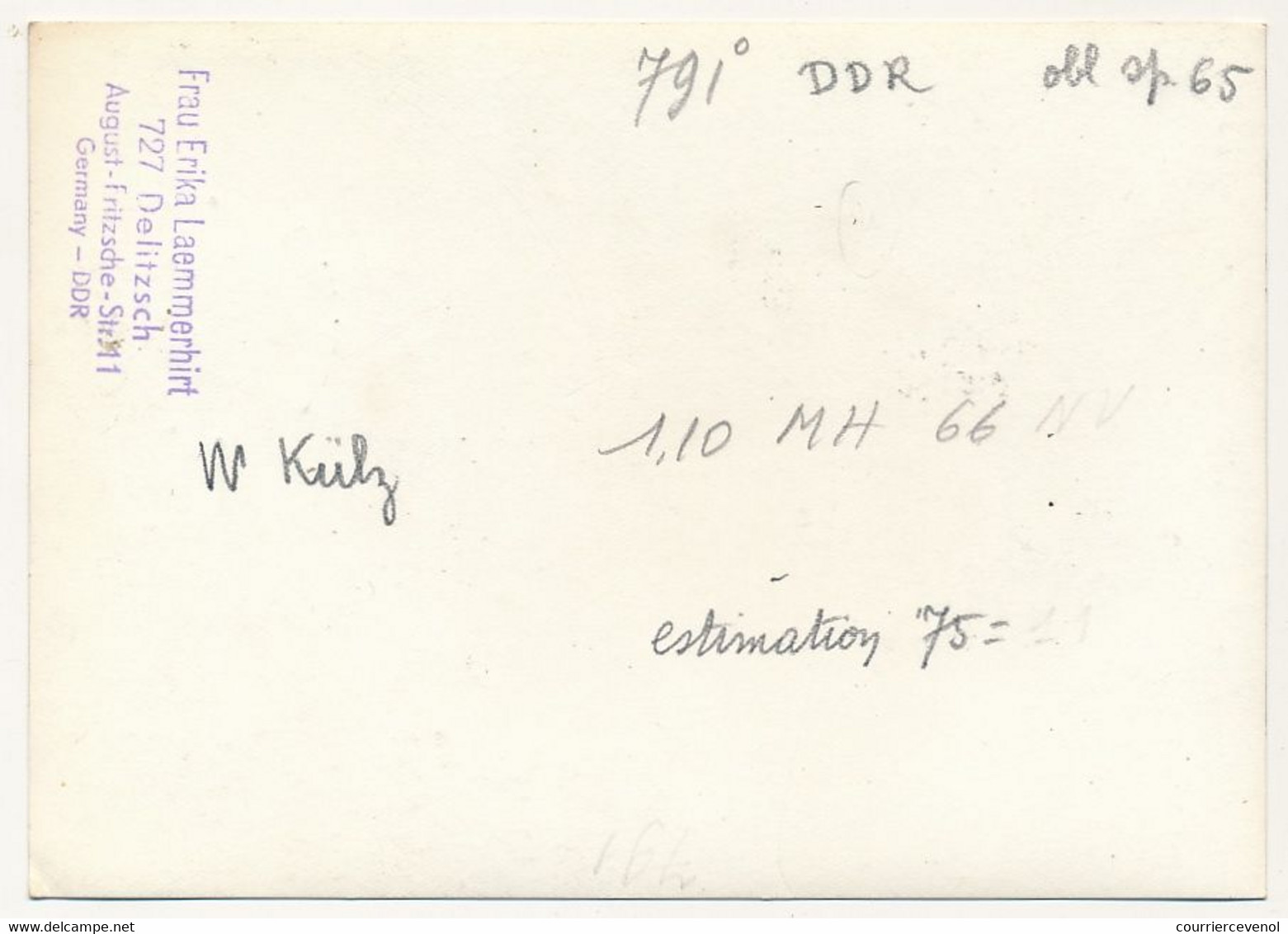 ALLEMAGNE EST - Carte Maximum - Dr Wilhelm Külz - Berlin 1966 - Maximumkarten (MC)