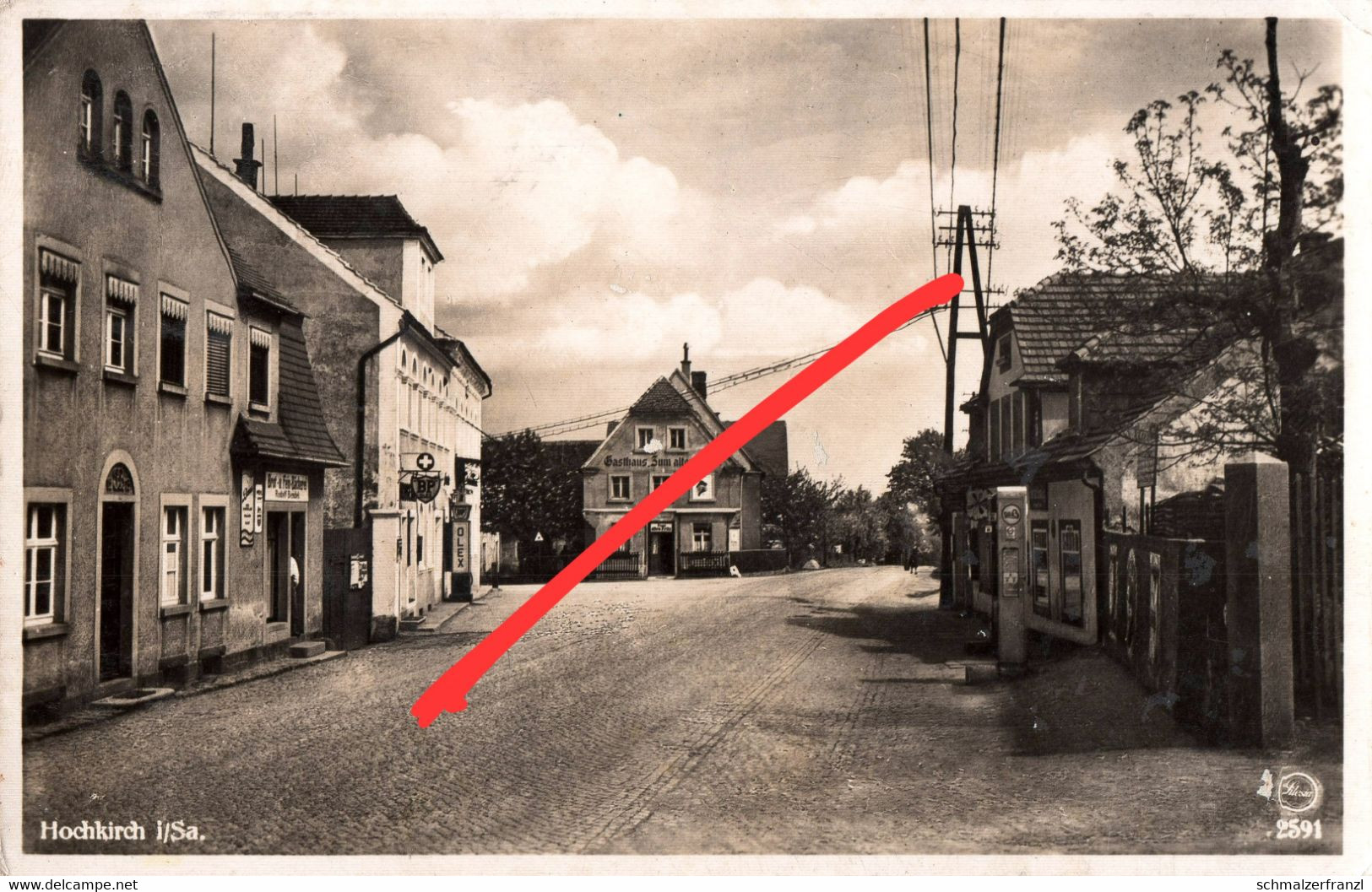 AK Hochkirch Gasthof Zum Alten Fritz Tankstelle ? A Cunewalde Pommritz Kuppritz Bautzen Löbau Sornssig Kubschütz Plotzen - Hochkirch