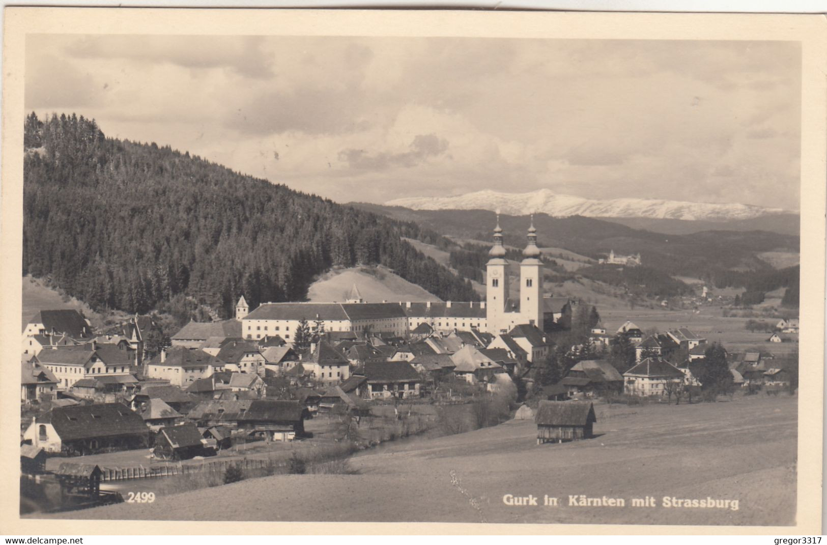 A8509) GURK In Kärnten Mit STRASSBURG - Häuser Details Usw. ALT ! 1938 Tolle Hindenburg Marken Türkis ALT !! - Gurk