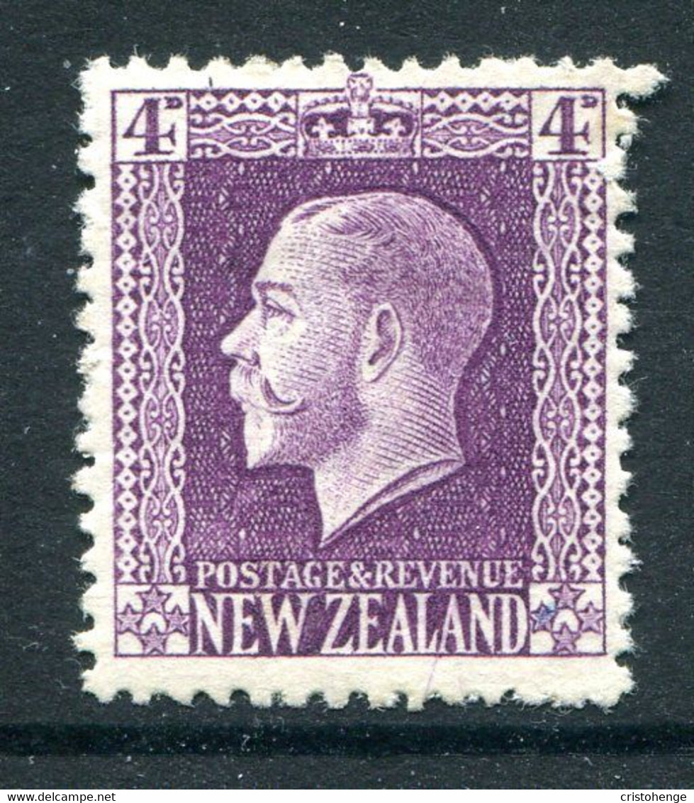 New Zealand 1915-30 KGV - Recess - P.14 X 13½ - 4d Violet - Shade - HM (SG 422) - Nuovi