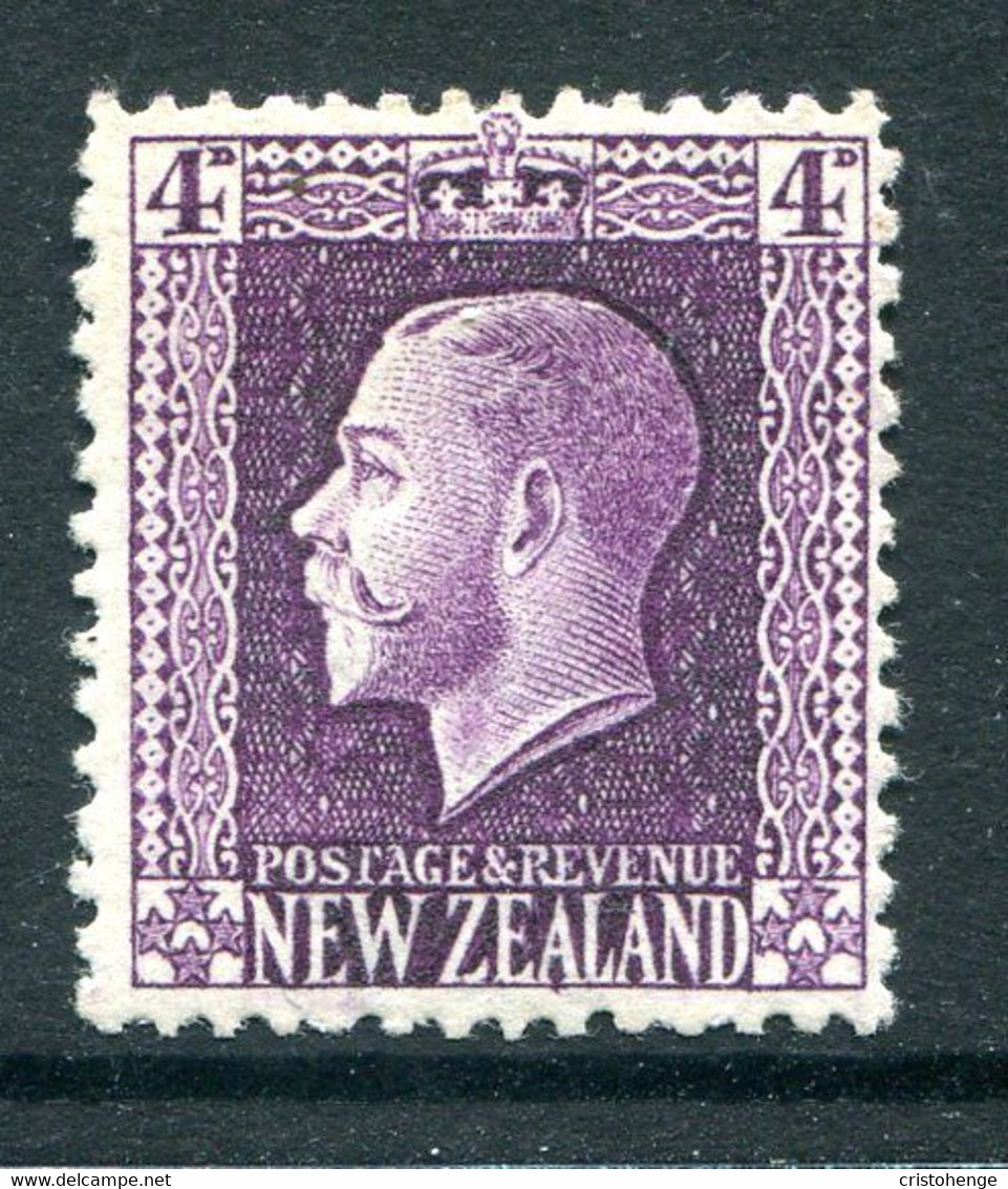 New Zealand 1915-30 KGV - Recess - P.14 X 13½ - 4d Violet - Shade - HM (SG 422) - Ungebraucht