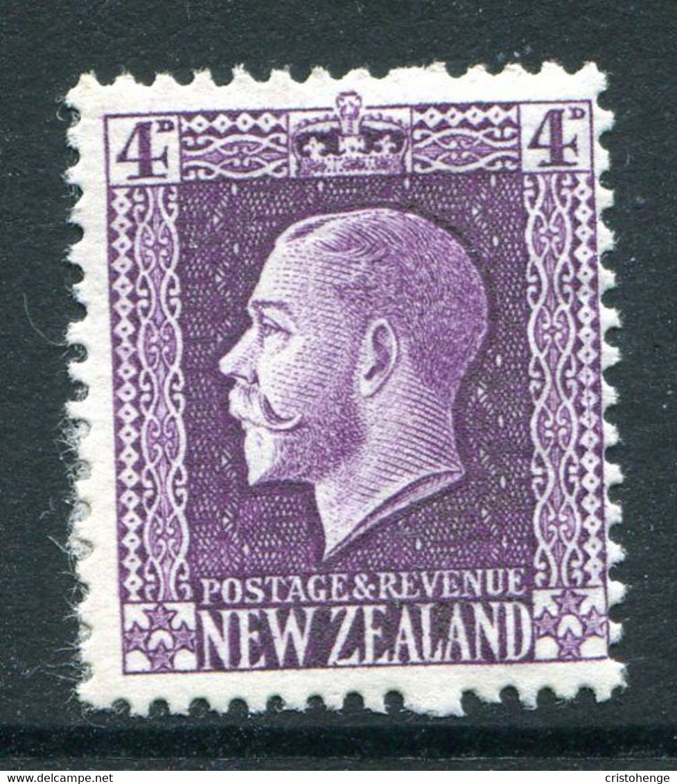 New Zealand 1915-30 KGV - Recess - P.14 X 13½ - 4d Violet - Shade - HM (SG 422) - Neufs