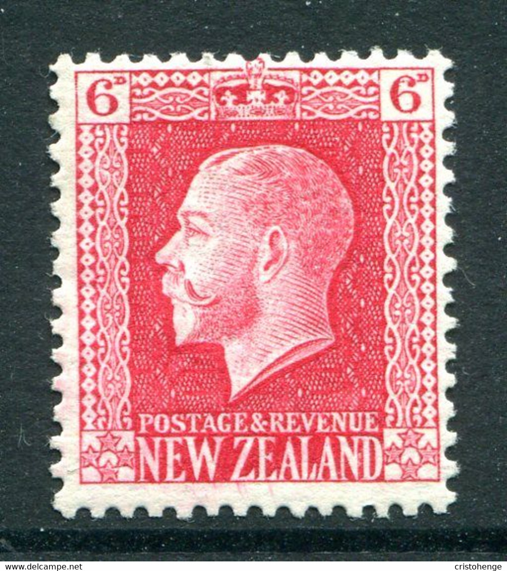 New Zealand 1915-30 KGV - Recess - P.14 X 13½ - 6d Carmine - Shade - HM (SG 425) - Nuovi