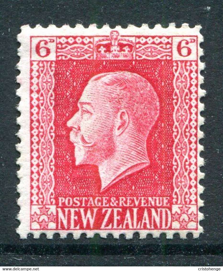 New Zealand 1915-30 KGV - Recess - P.14 X 13½ - 6d Carmine - Shade - HM (SG 425) - Ongebruikt