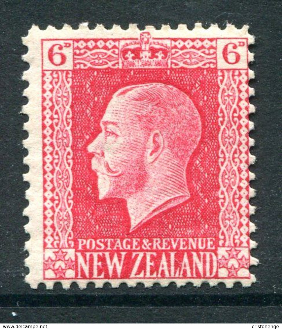 New Zealand 1915-30 KGV - Recess - P.14 X 13½ - 6d Carmine - Shade - HM (SG 425) - Unused Stamps