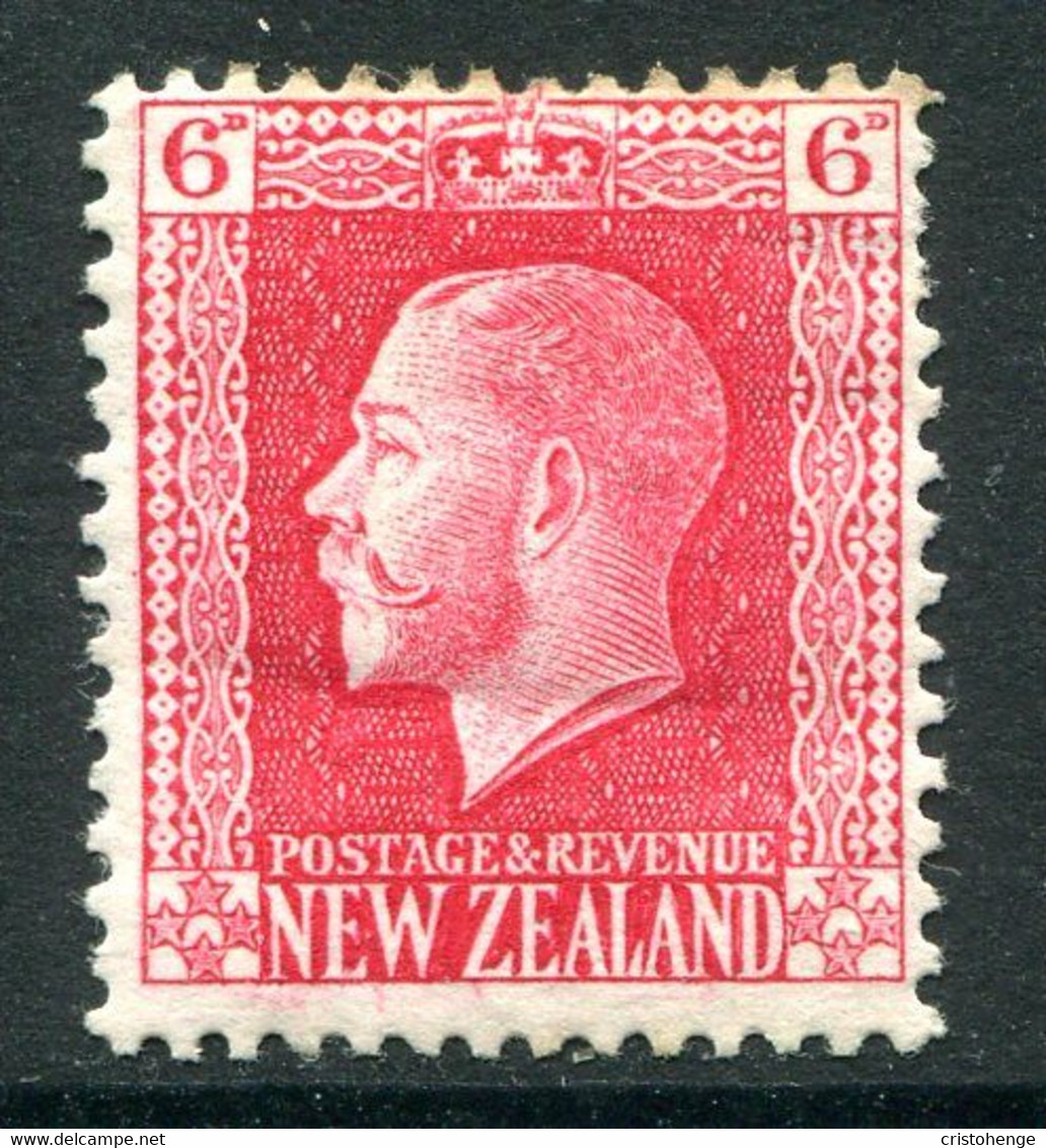 New Zealand 1915-30 KGV - Recess - P.14 X 13½ - 6d Carmine - Shade - HM (SG 425) - Neufs